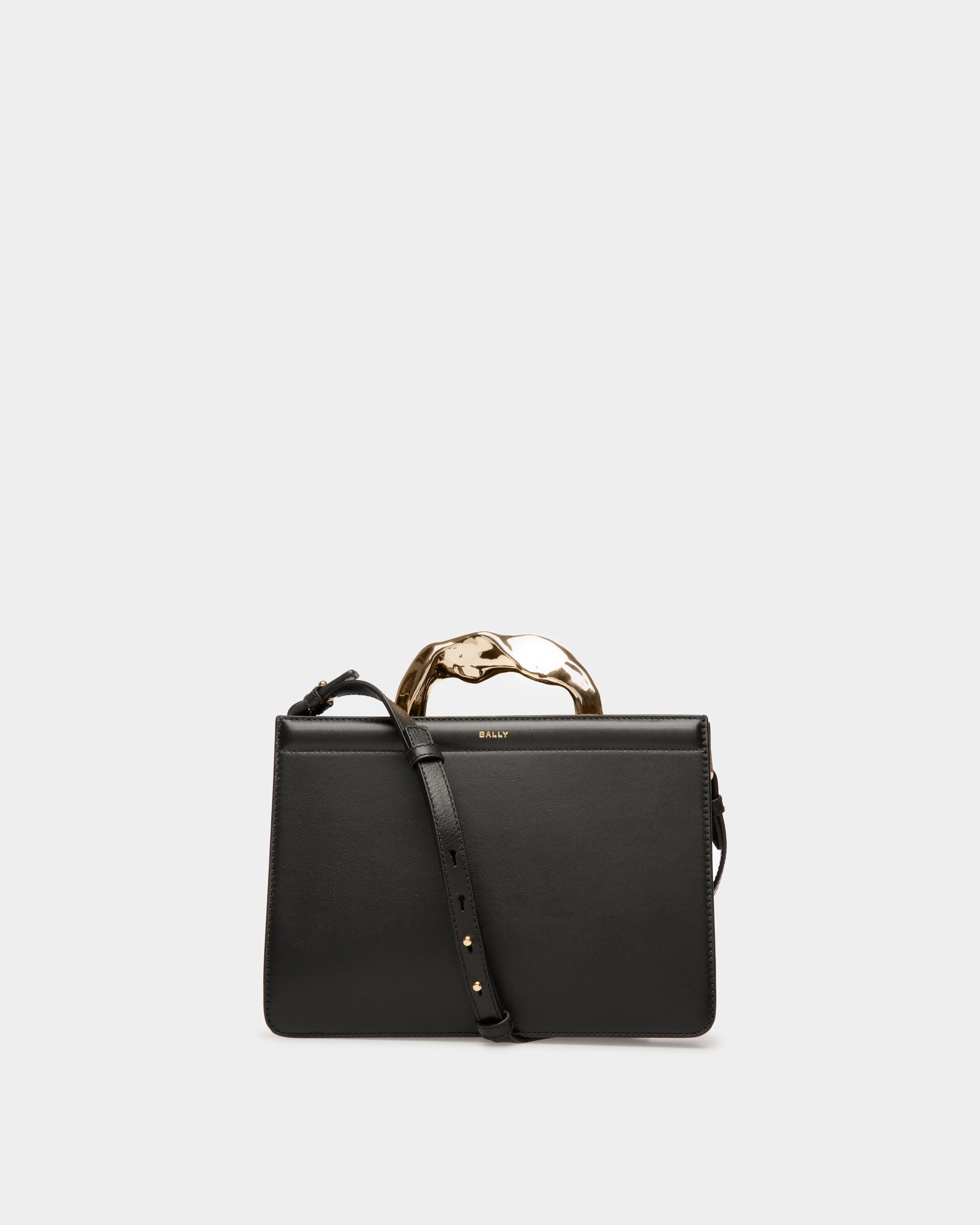 Sac Baroque À Anse Supérieure En Cuir Noir - Femme - Bally - 01