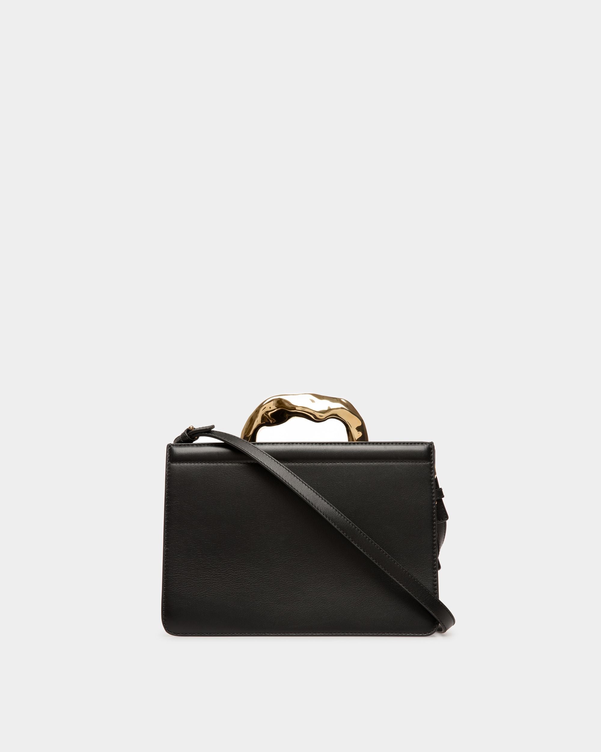 Sac Baroque À Anse Supérieure En Cuir Noir - Femme - Bally - 03