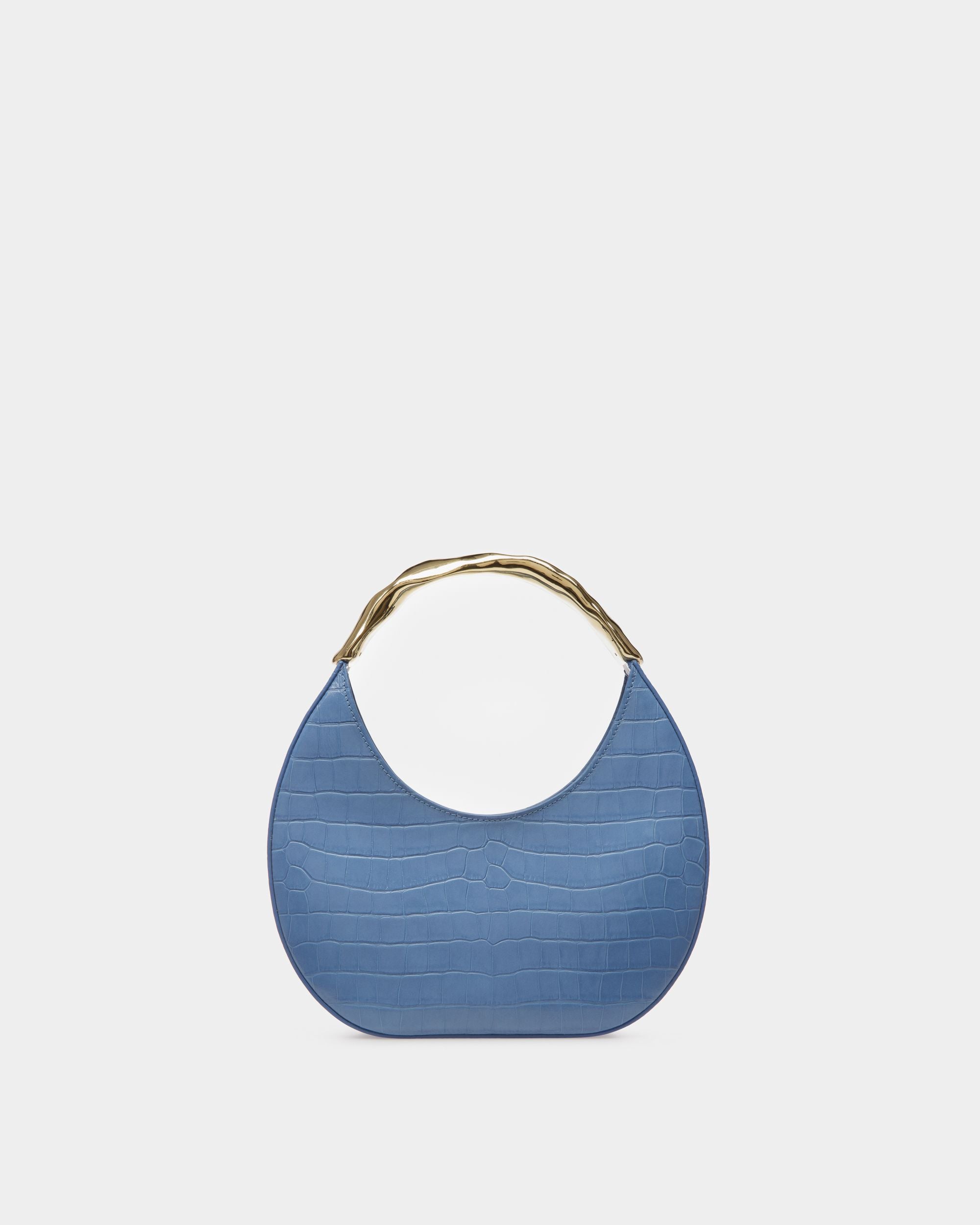 Sac Hobo Baroque En Cuir Blue Kiss - Femme - Bally - 03