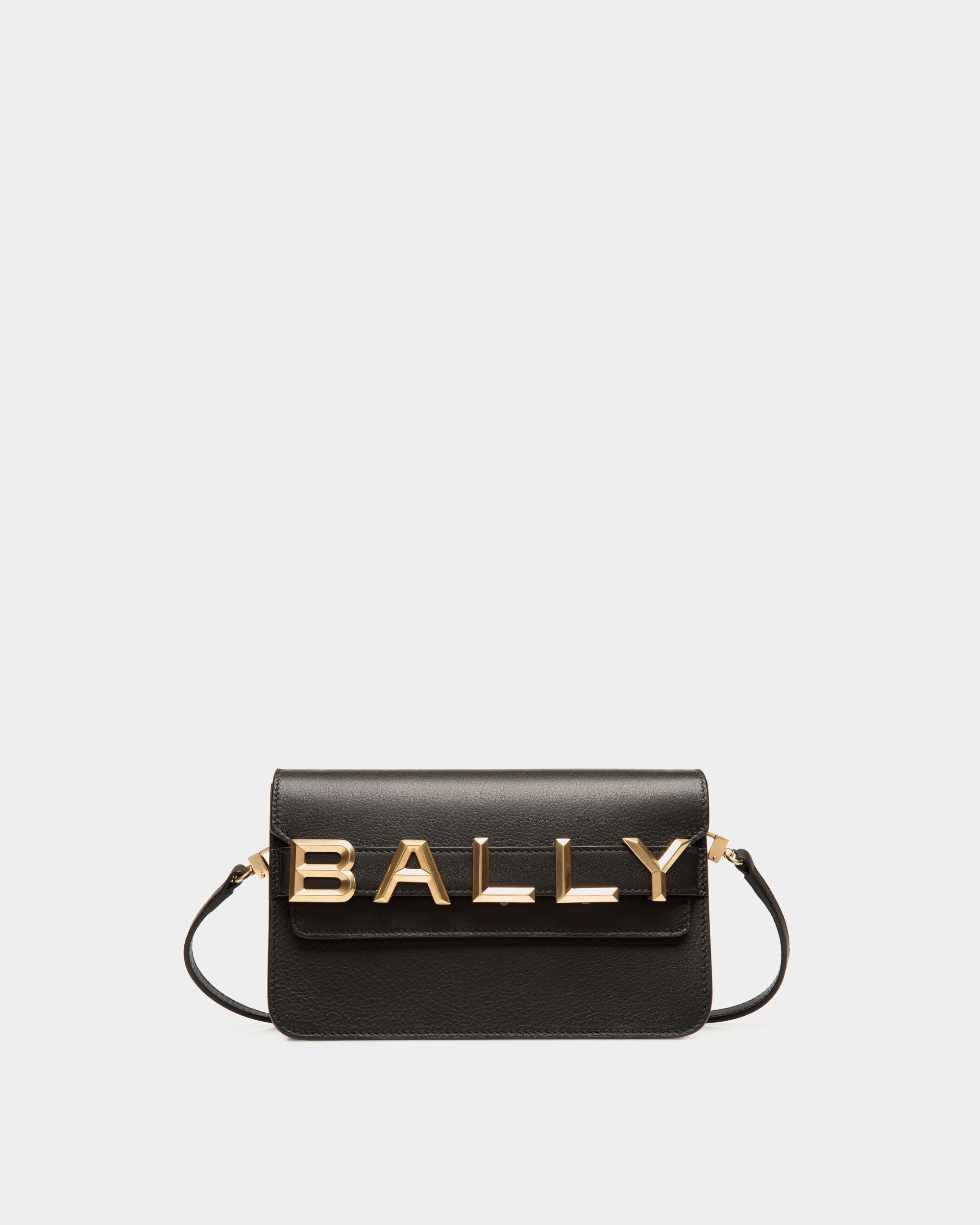 Logo Umhängetasche Aus Leder In Schwarz - Damen - Bally - 01