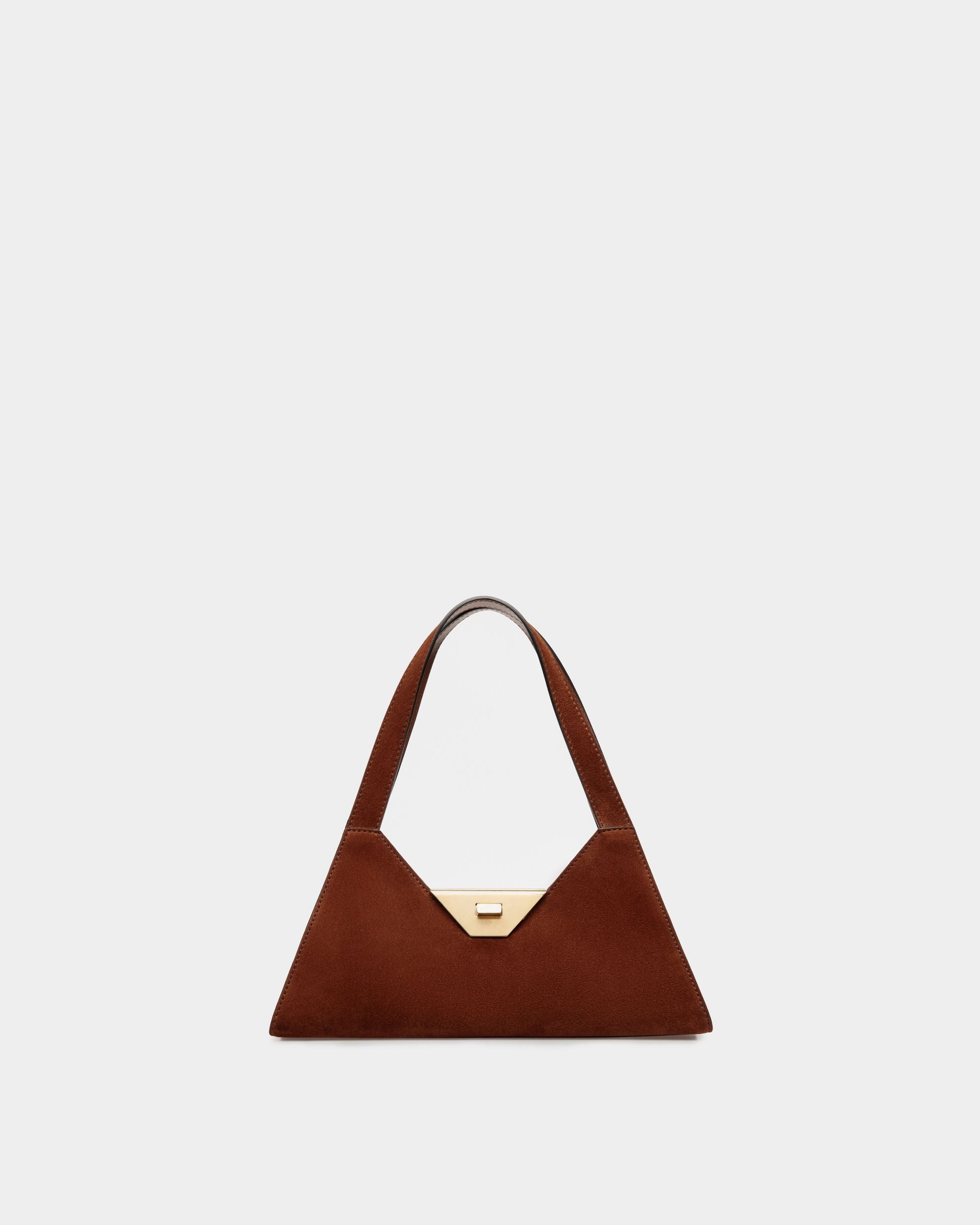 Trilliant Kleine Schultertasche Aus Braunem Veloursleder - Damen - Bally - 01