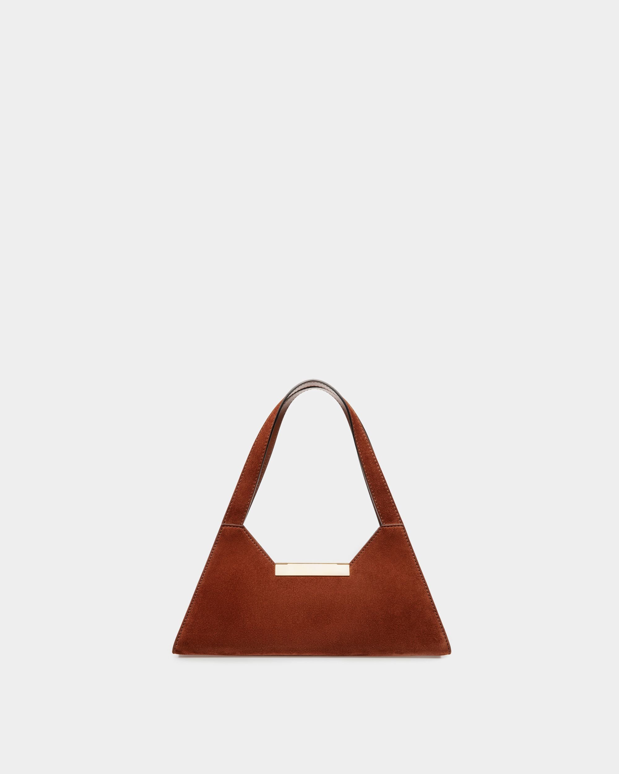 Trilliant Kleine Schultertasche Aus Braunem Veloursleder - Damen - Bally - 03