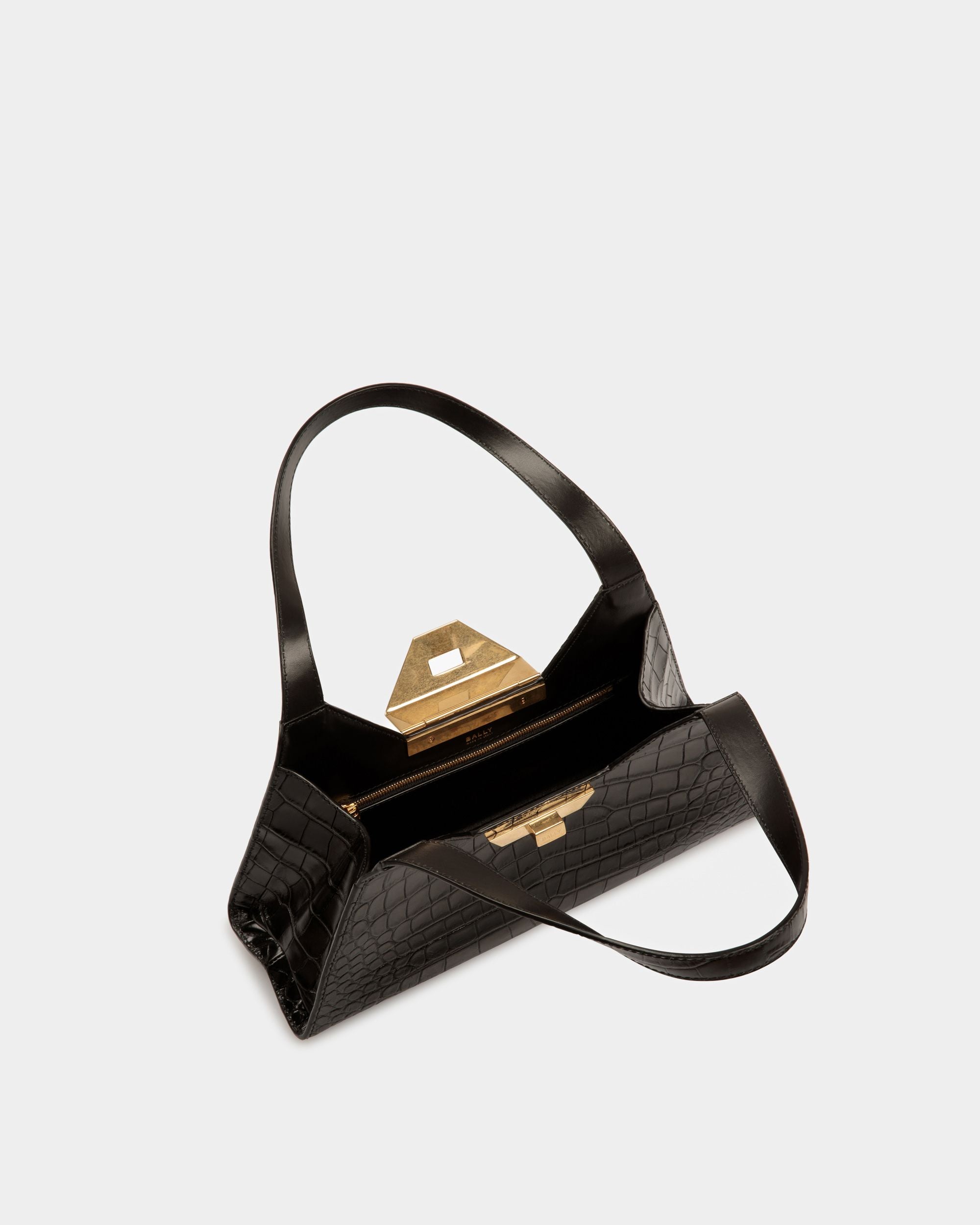 Trilliant Kleine Schultertasche Aus Leder In Schwarz - Damen - Bally - 05