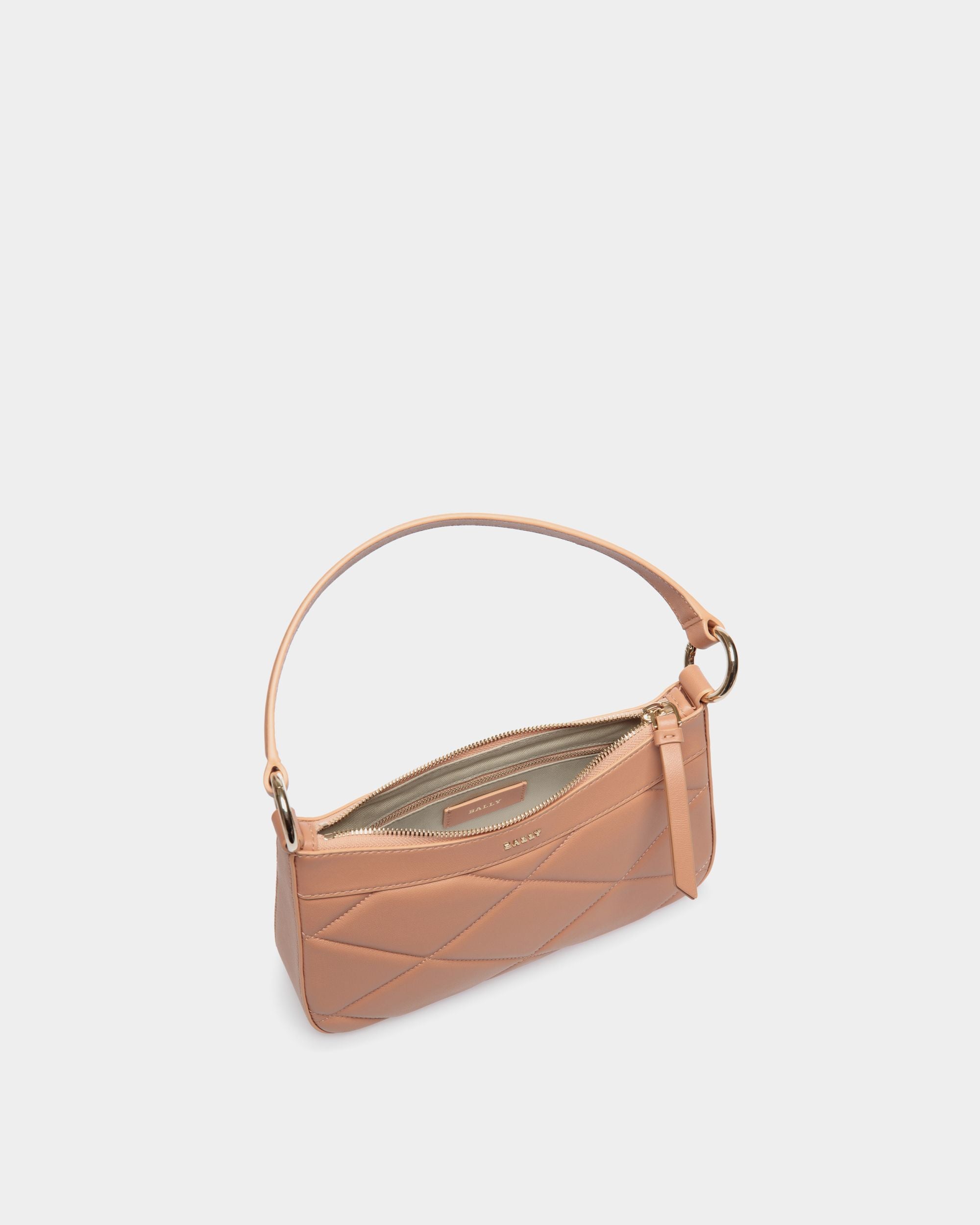 Shoulder Bag In Orange Leather - Femme - Bally - 04