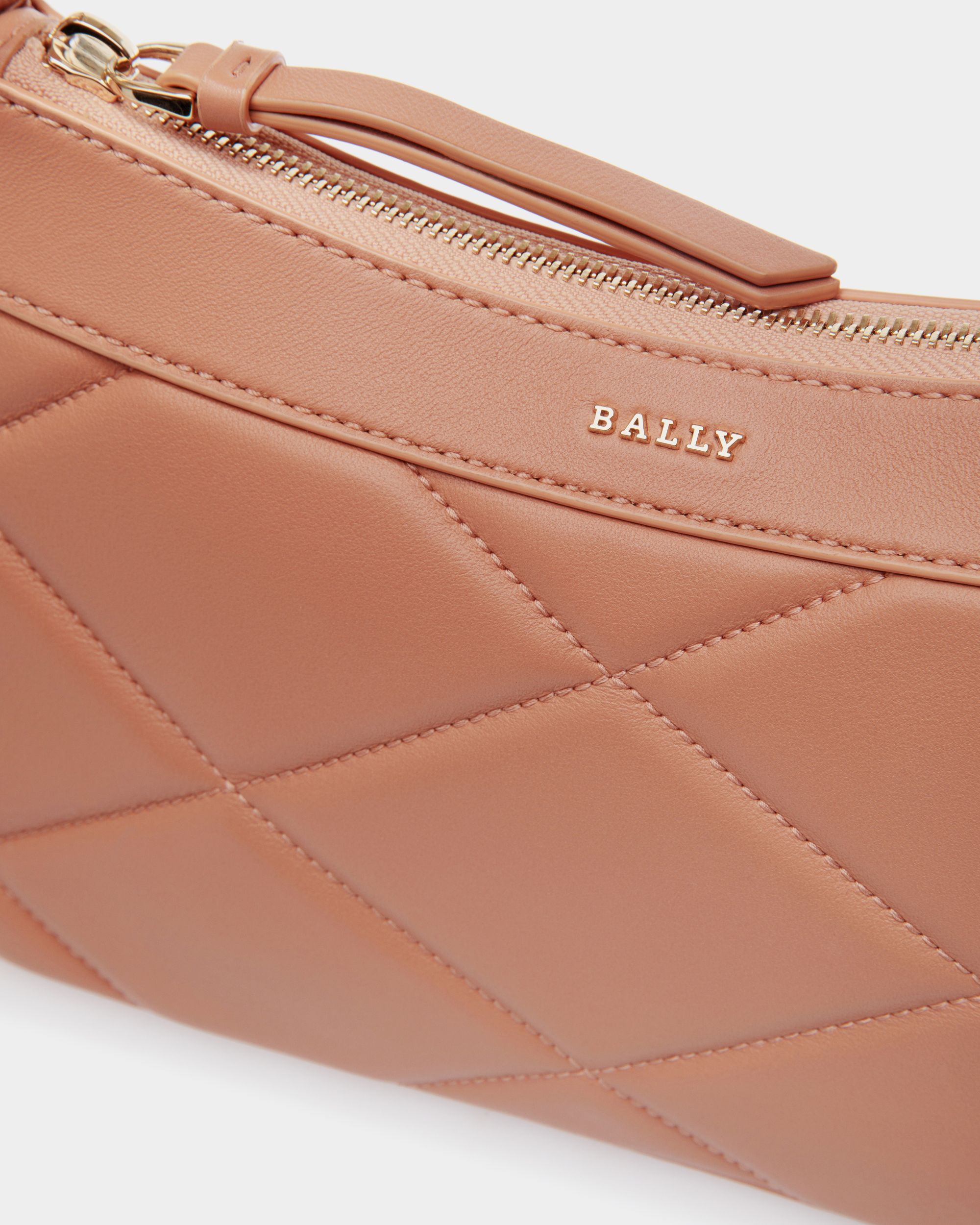 Shoulder Bag In Orange Leather - Femme - Bally - 05