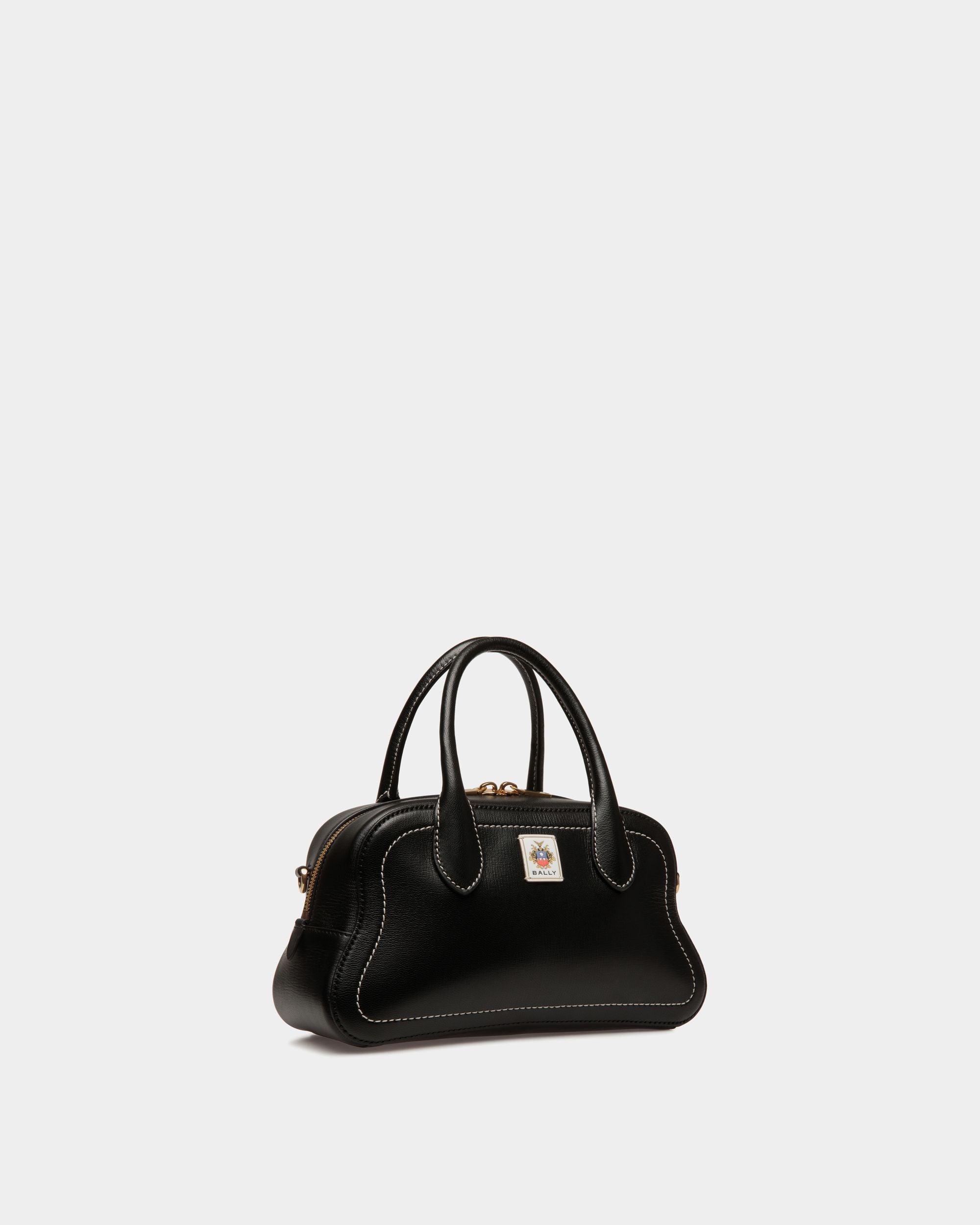 Borsa A Mano Unda In Pelle Granata Nera - Donna - Bally - 04