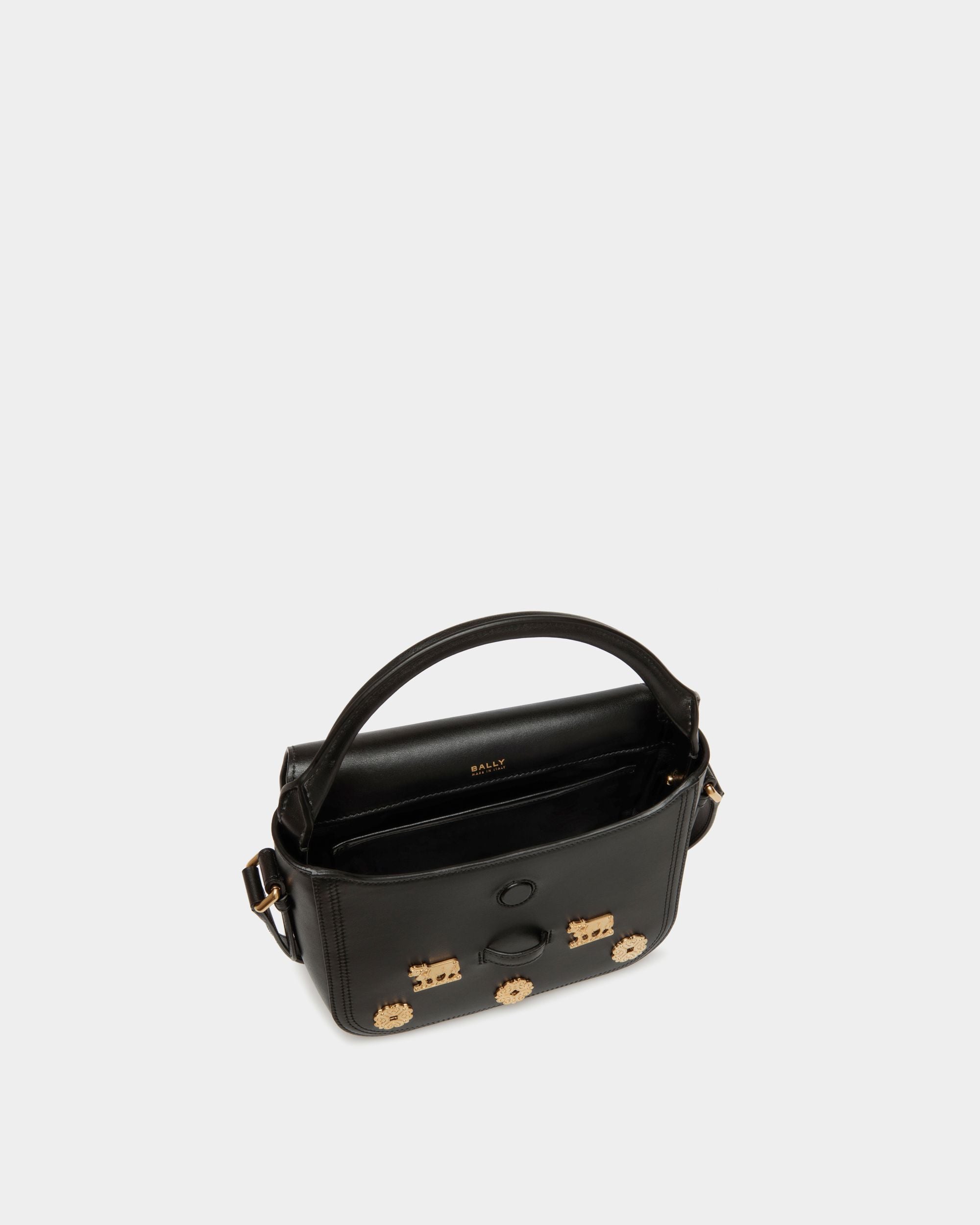 Beckett Minibag In Black Leather with Studs - Women's - Bally - 05