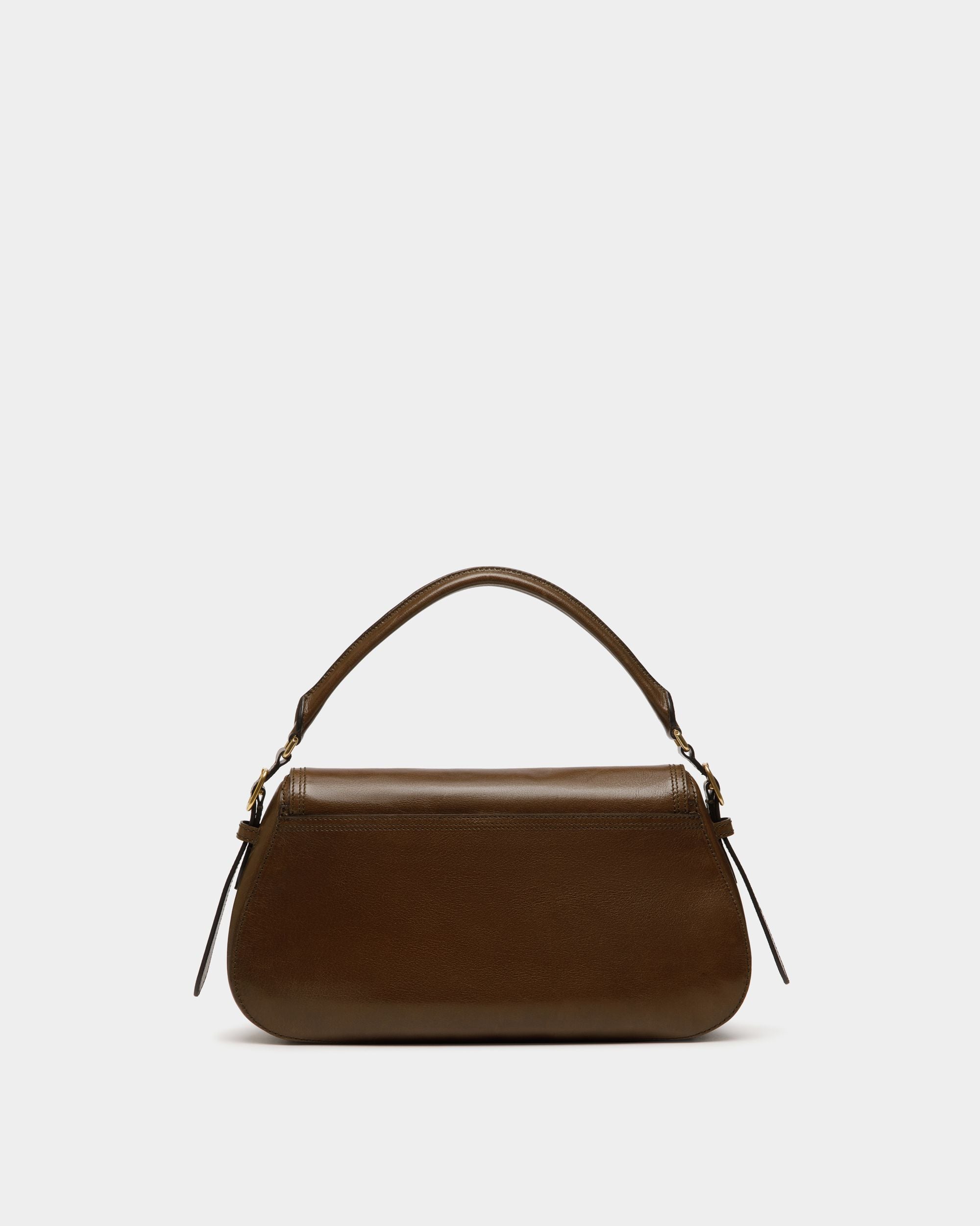 Beckett Shoulder Bag in Marron Glacé Leather - Women's - Bally - 03