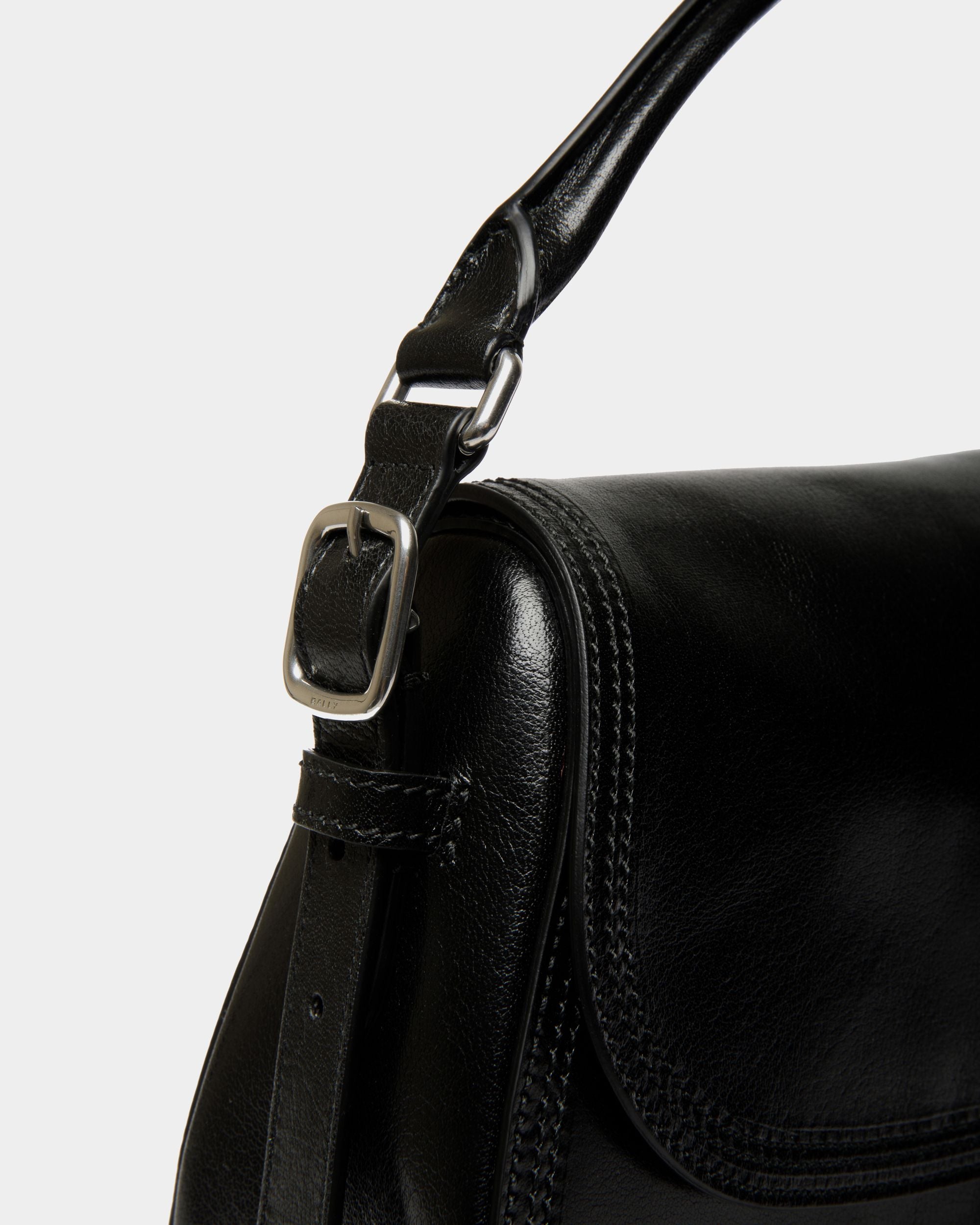 Beckett Shoulder Bag in Black Leather - Women's - Bally - 05