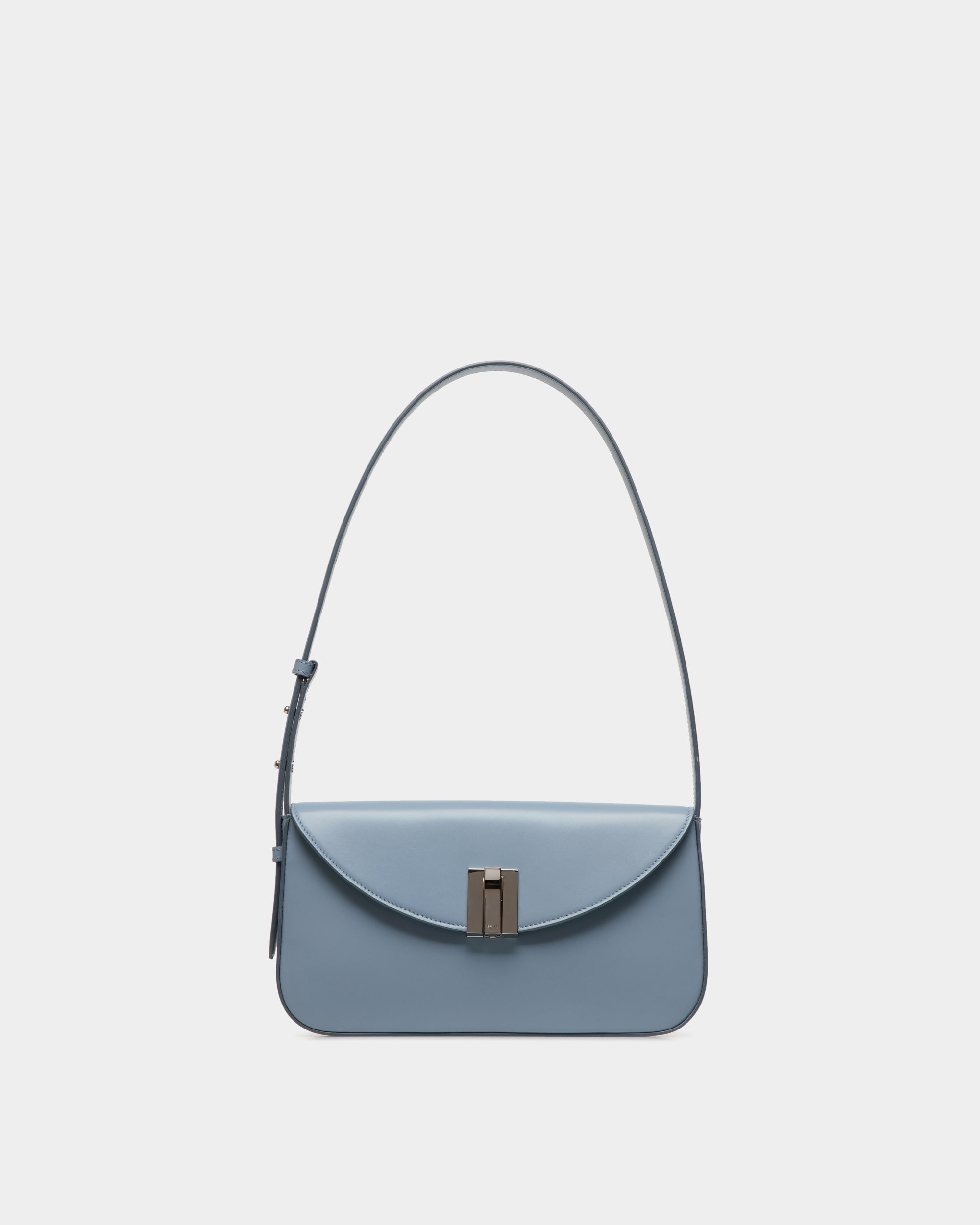 Borsa A Spalla Piccola Ollam In Pelle Light Blue - Donna - Bally - 01