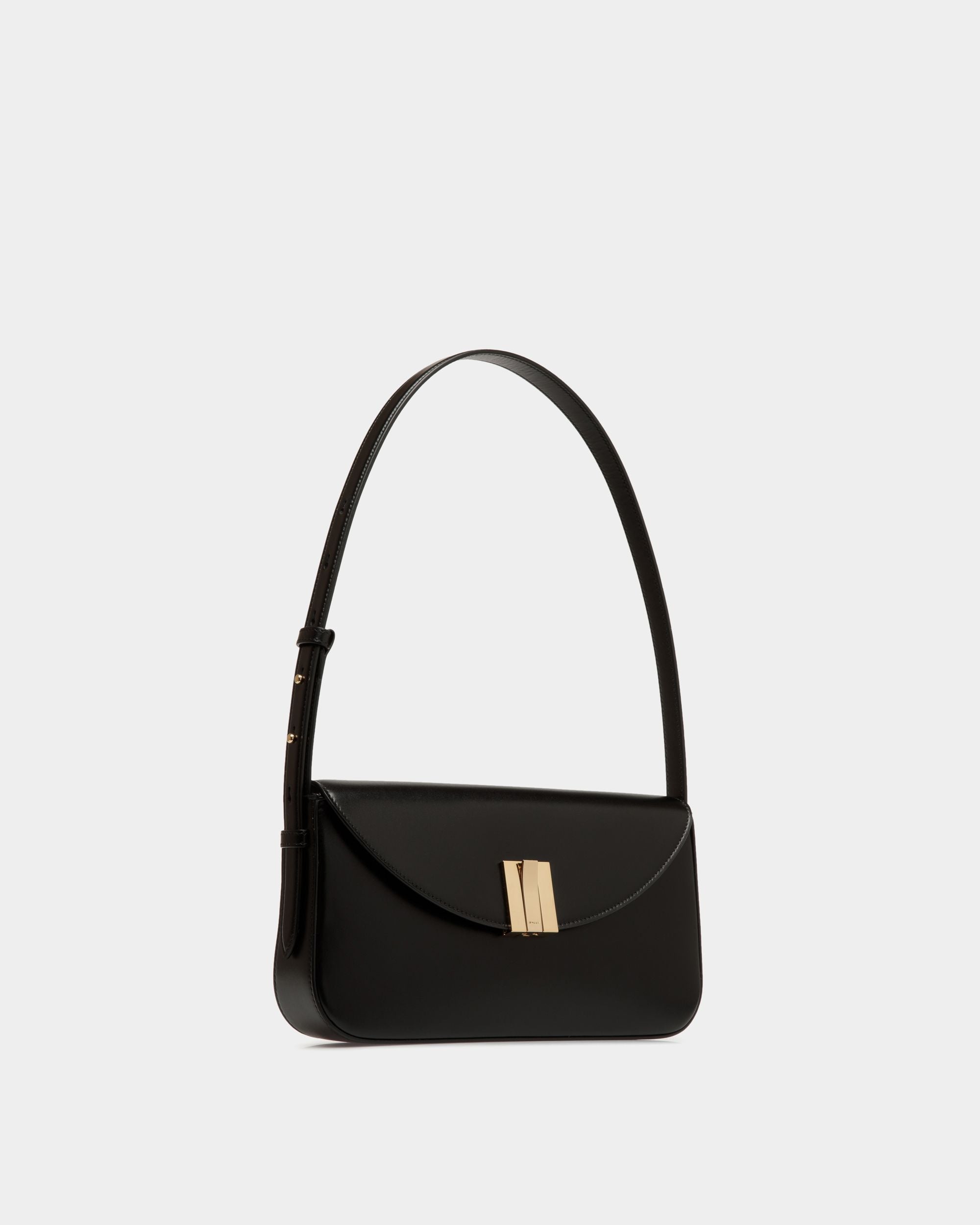 Ollam Small Shoulder Bag in Black Leather - Women's - Bally - 04