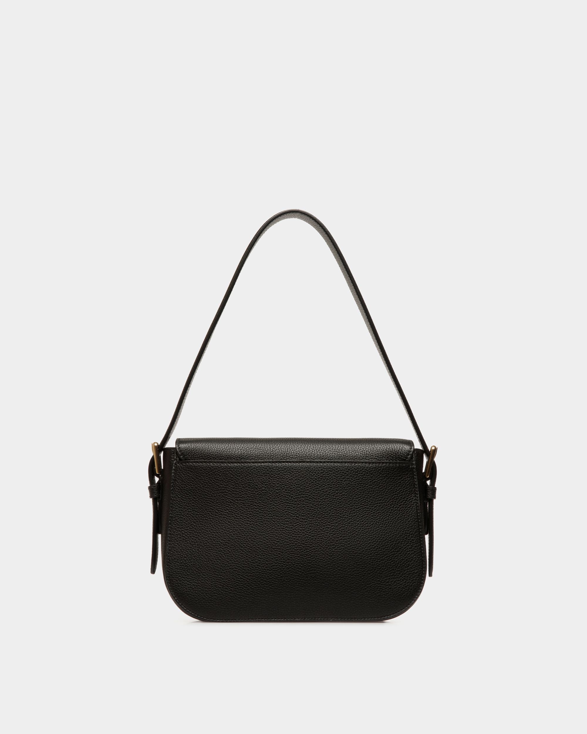 Borsa A Spalla Lock Me In Pelle Granata Nera - Donna - Bally - 03