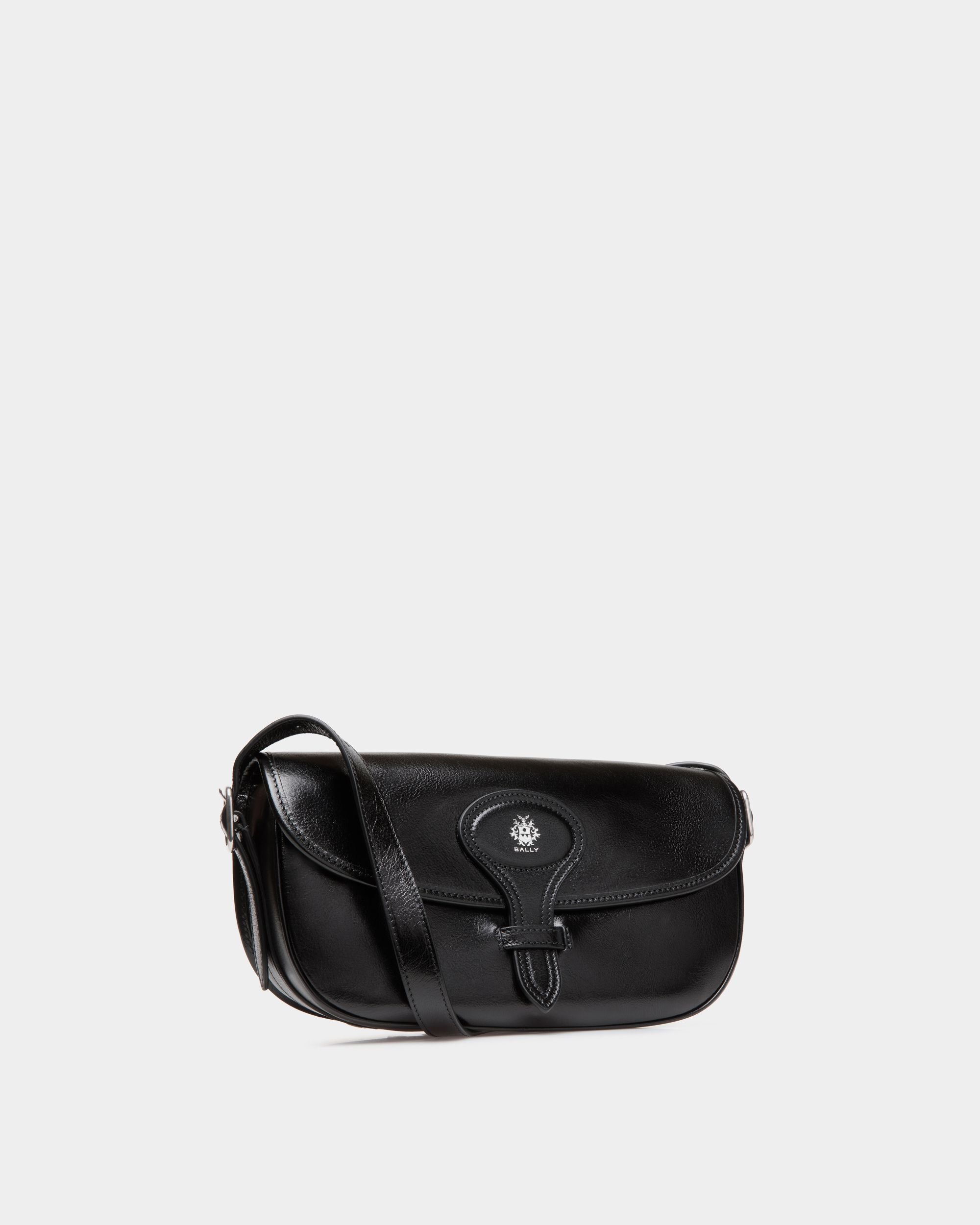 Beckett Crossbody Bag in Black Leather - Women's - Bally - 04