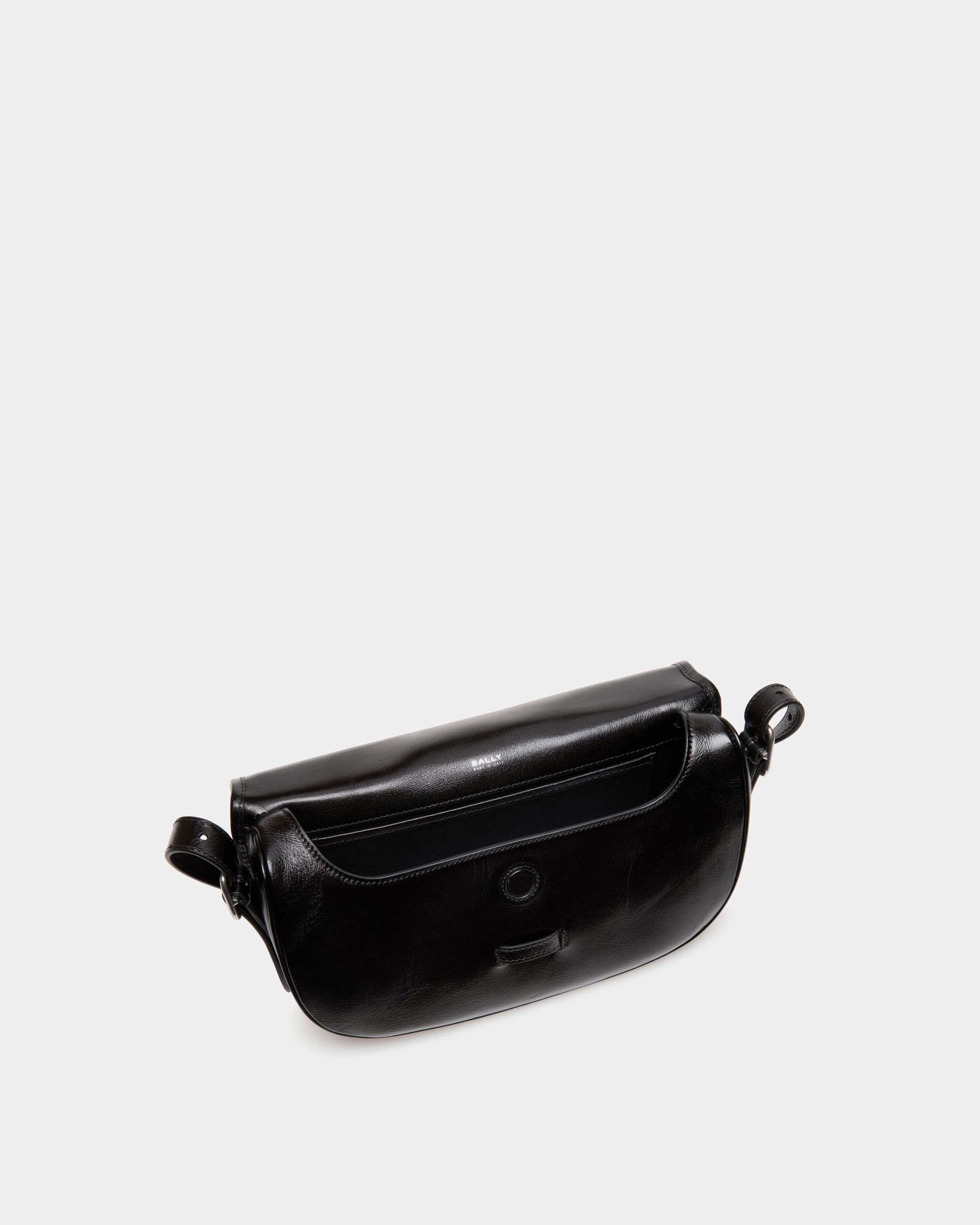 Beckett Crossbody Bag in Black Leather - Women's - Bally - 05