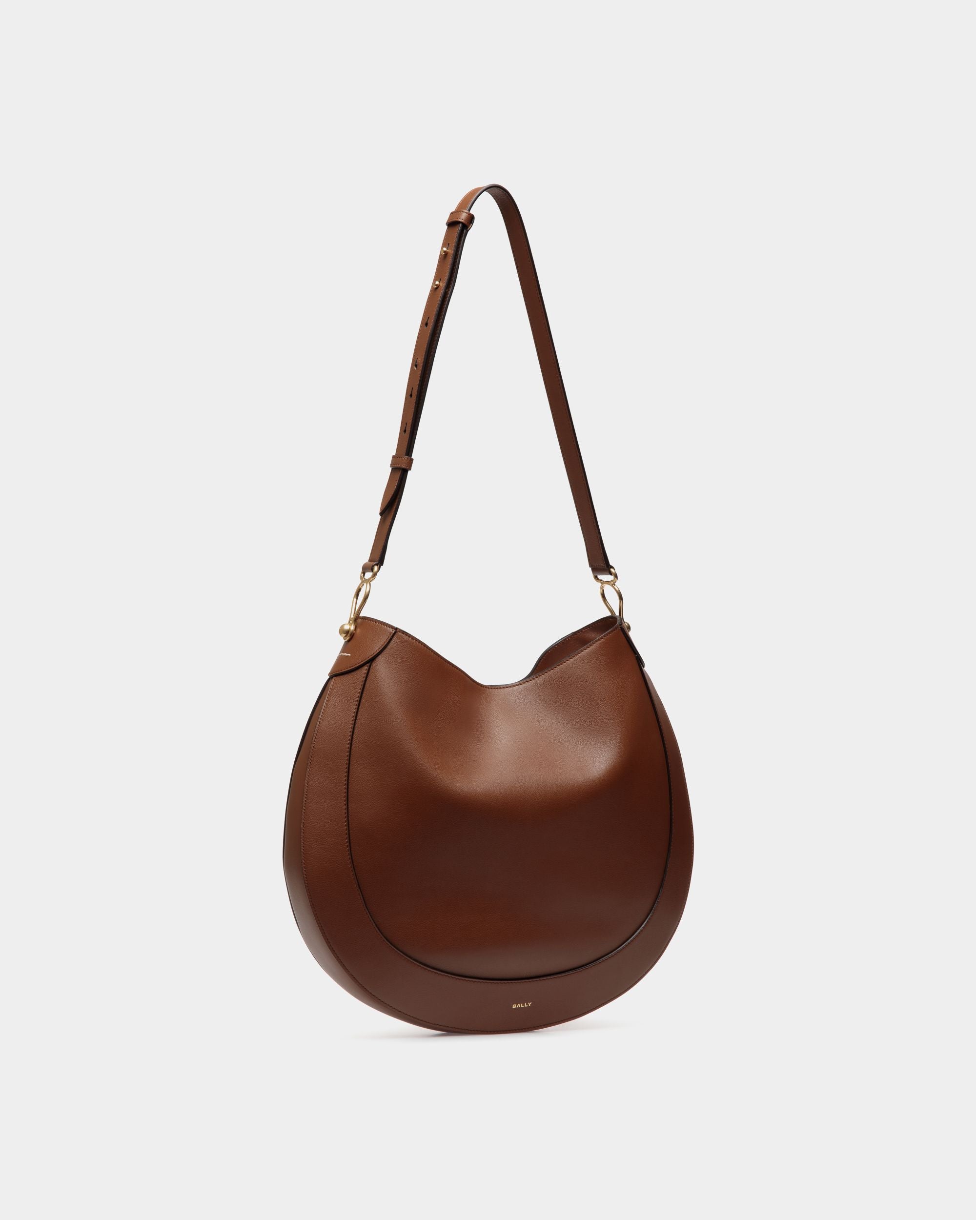 Borsa Hobo Lune In Pelle Marrone - Donna - Bally - 03