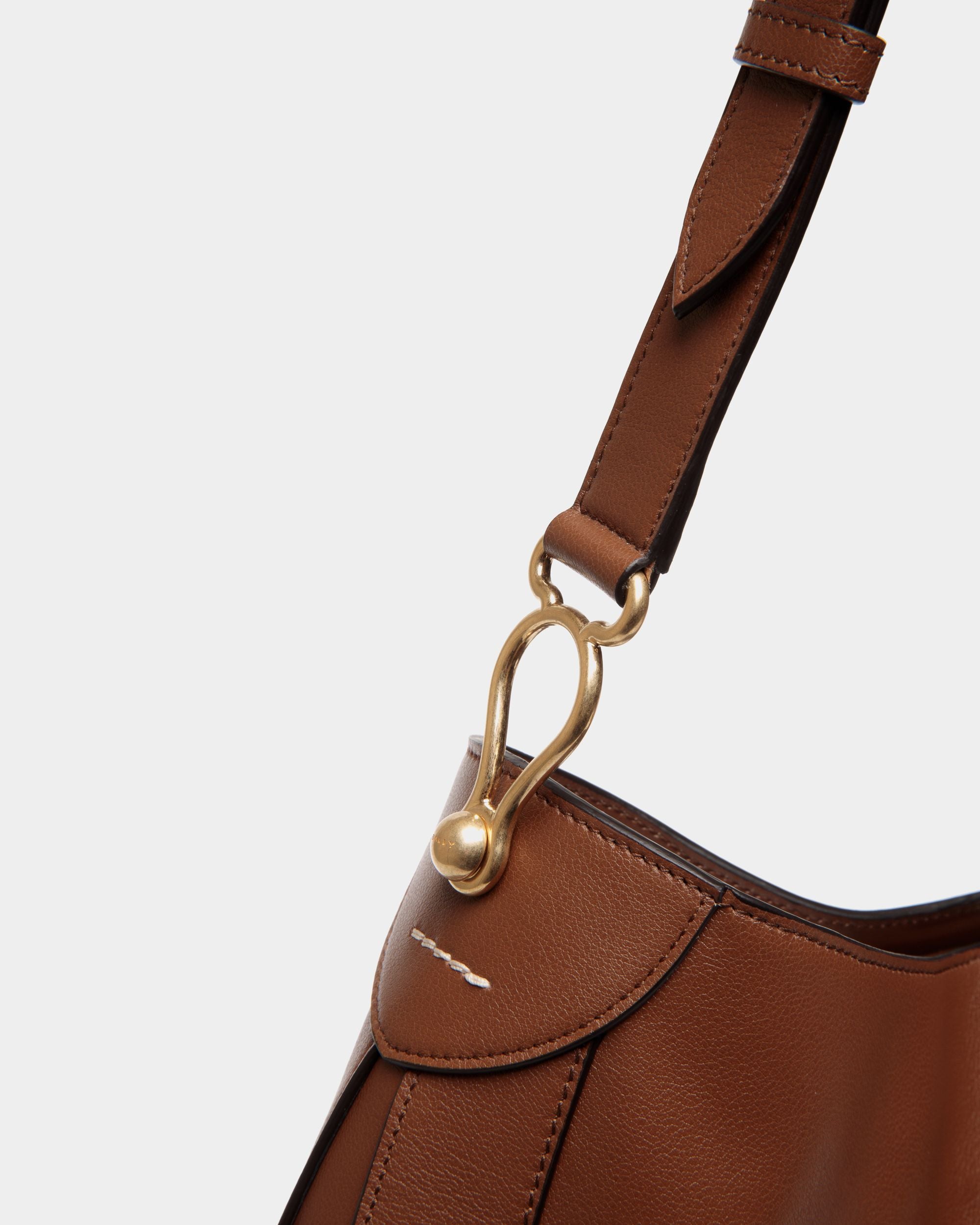Borsa Hobo Lune In Pelle Marrone - Donna - Bally - 04