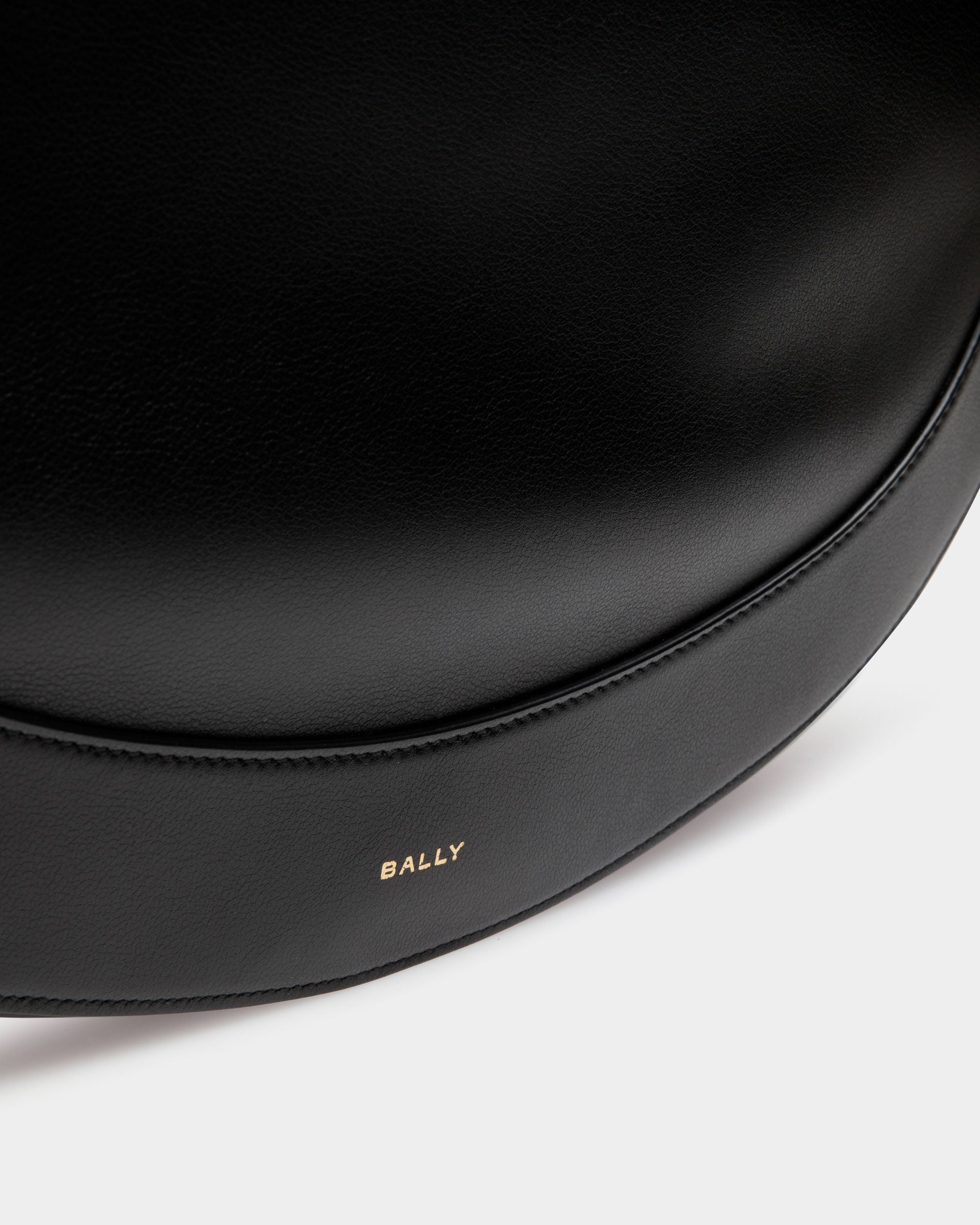 Lune Hobo Bag in Black Leather - Women's - Bally - 06