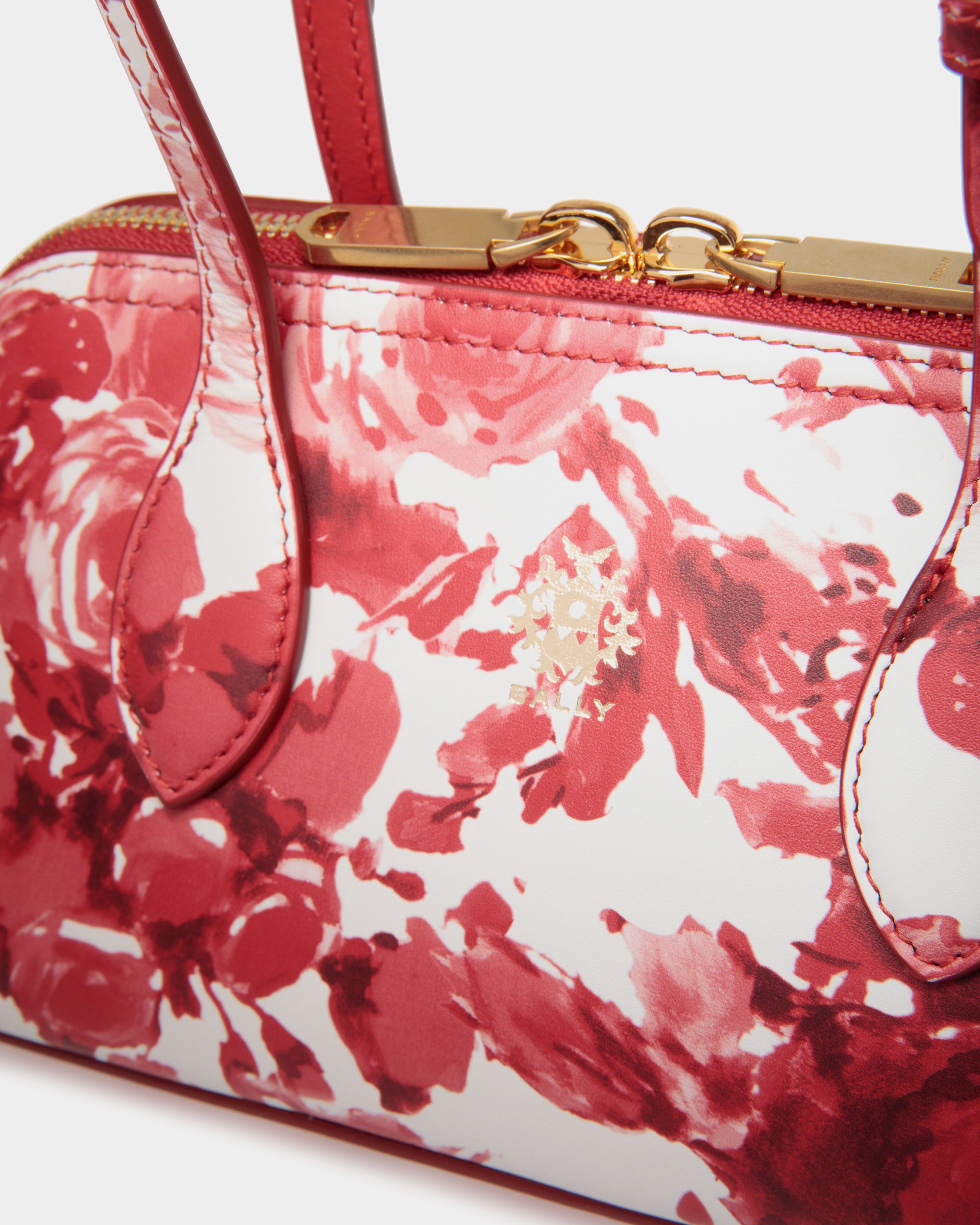 Ray Minitasche Aus Leder Mit Rosengarten-Print - Damen - Bally - 05