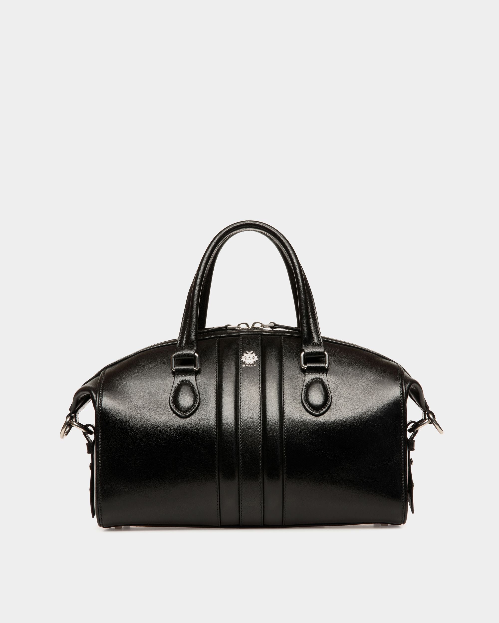 Beckett Top Handle Bag In Black Leather - Women's - Bally - 01