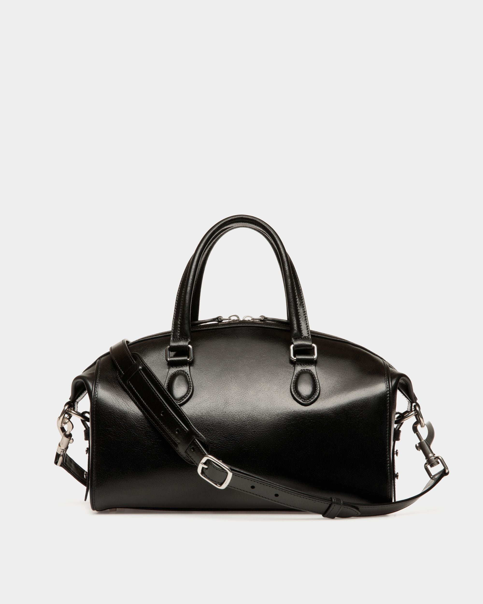Beckett Top Handle Bag In Black Leather - Women's - Bally - 03