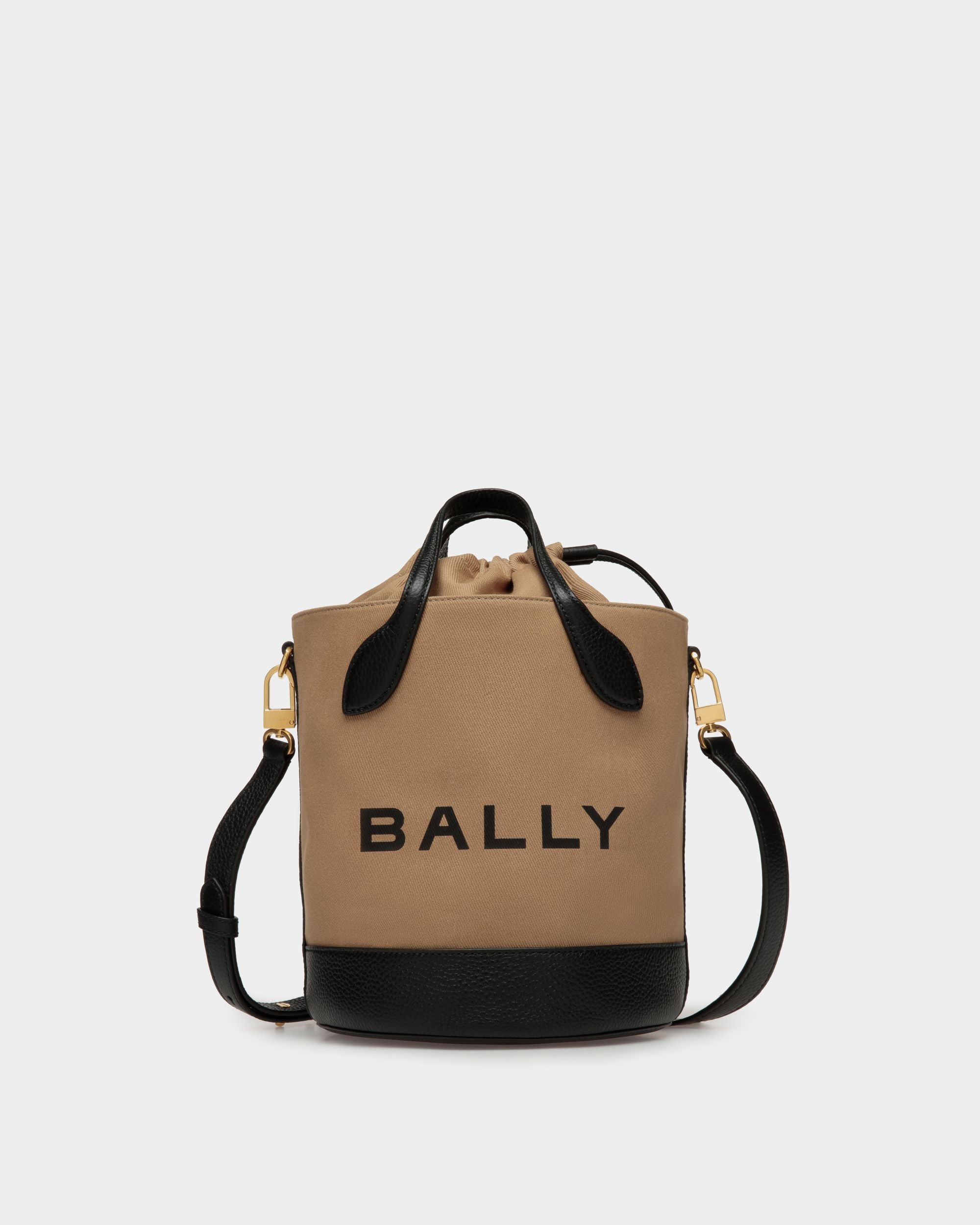 Bar Beuteltasche Aus Stoff in Sand und Schwarz - Damen - Bally - 01