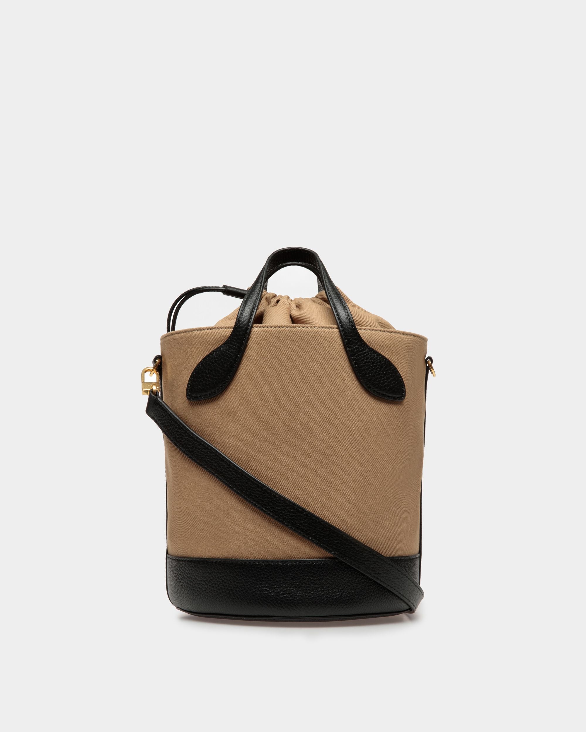 Bar Beuteltasche Aus Stoff in Sand und Schwarz - Damen - Bally - 02