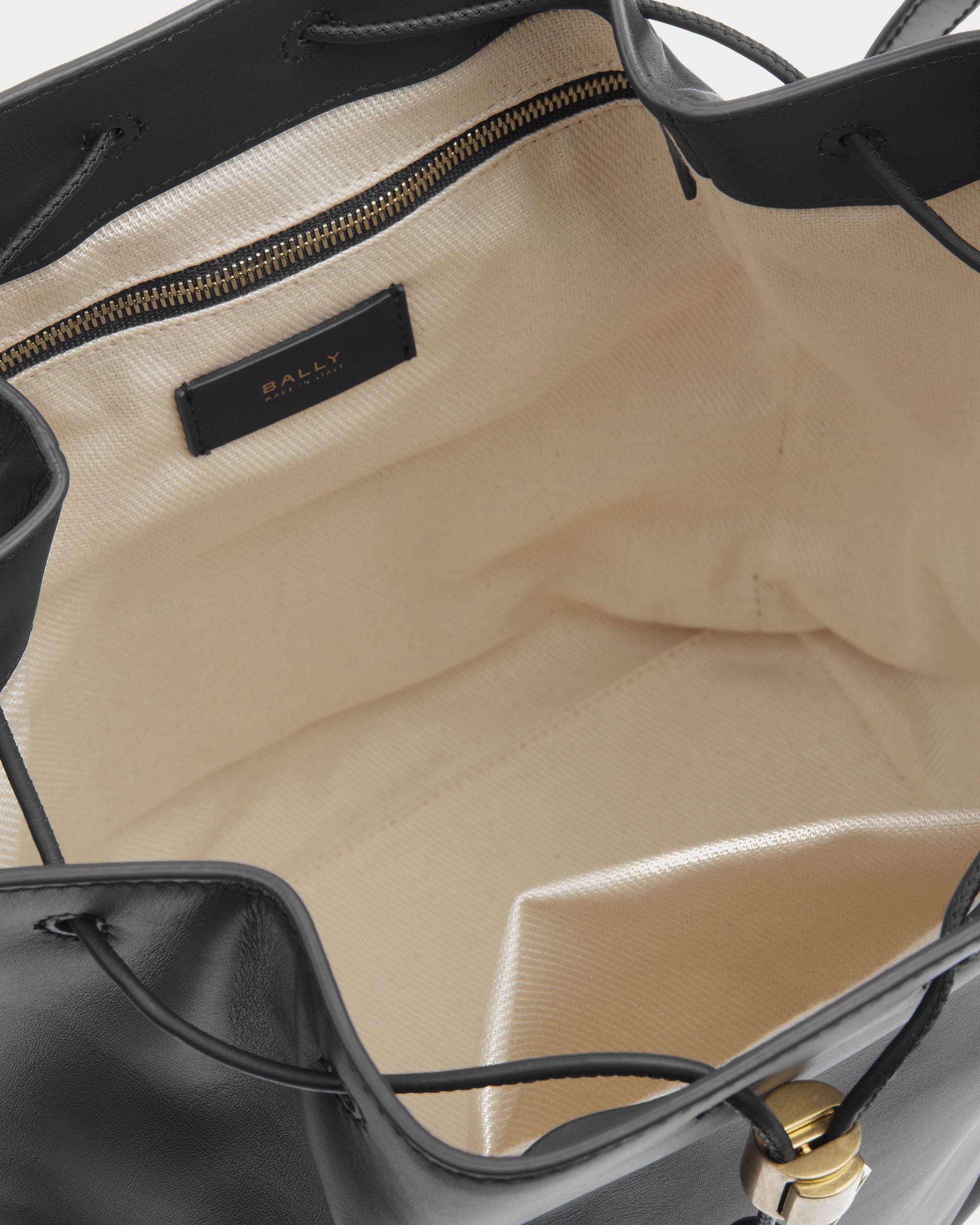 Block Beuteltasche Aus Leder In Schwarz - Damen - Bally - 03
