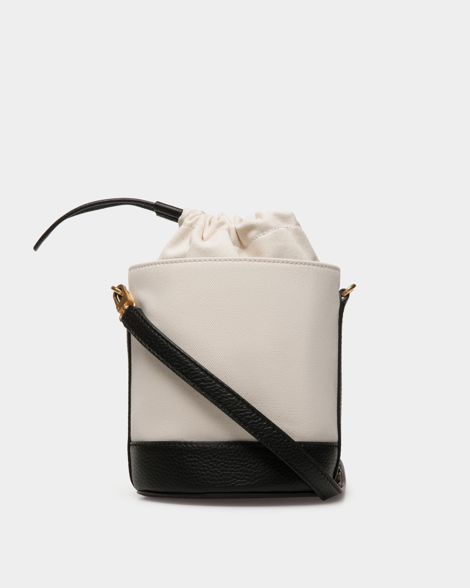 Bar Mini-Beuteltasche Aus Weißem Und Schwarzem Canvas Und Leder - Damen - Bally - 02