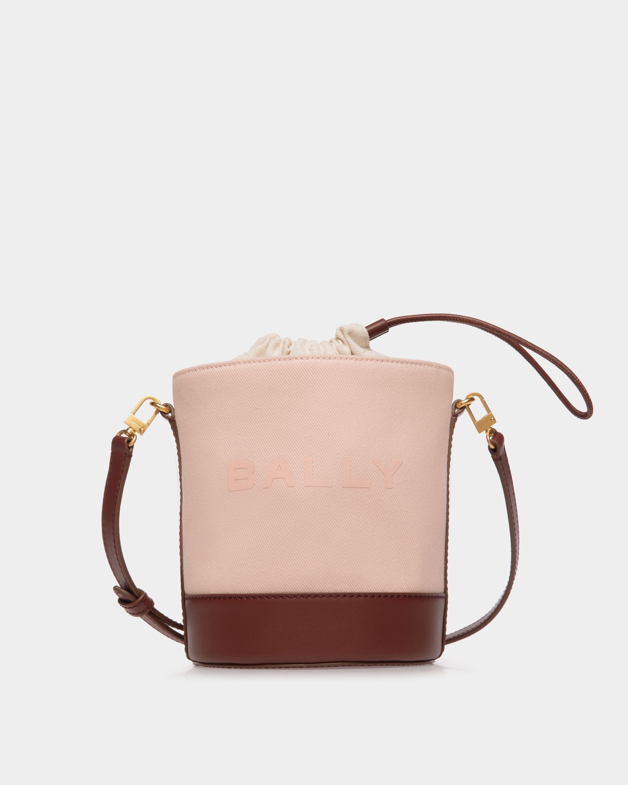 Minisac Seau Bar En Toile Et Cabas Dusty Petal Et Marron - Femme - Bally - 01
