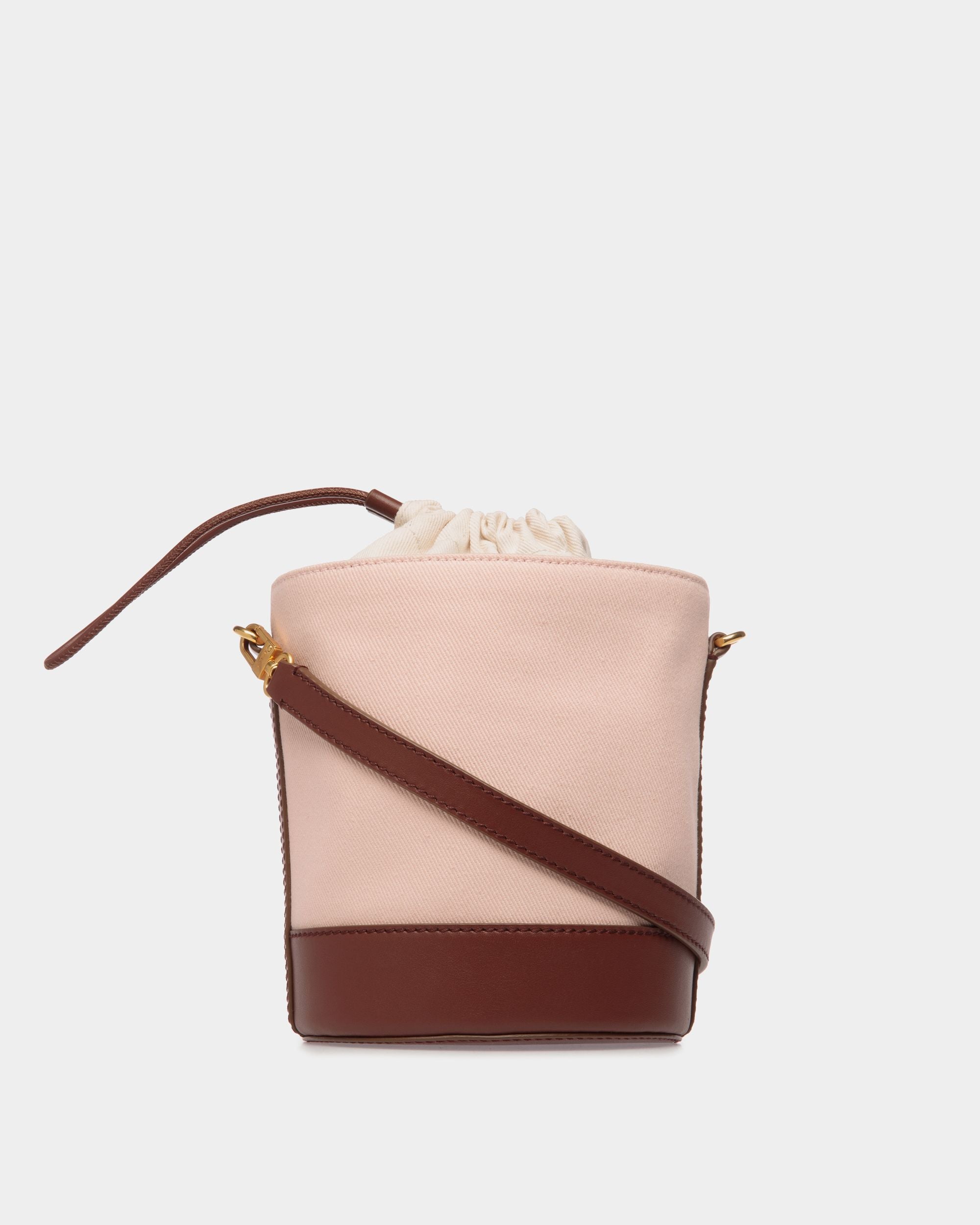 Minisac Seau Bar En Toile Et Cabas Dusty Petal Et Marron - Femme - Bally - 02
