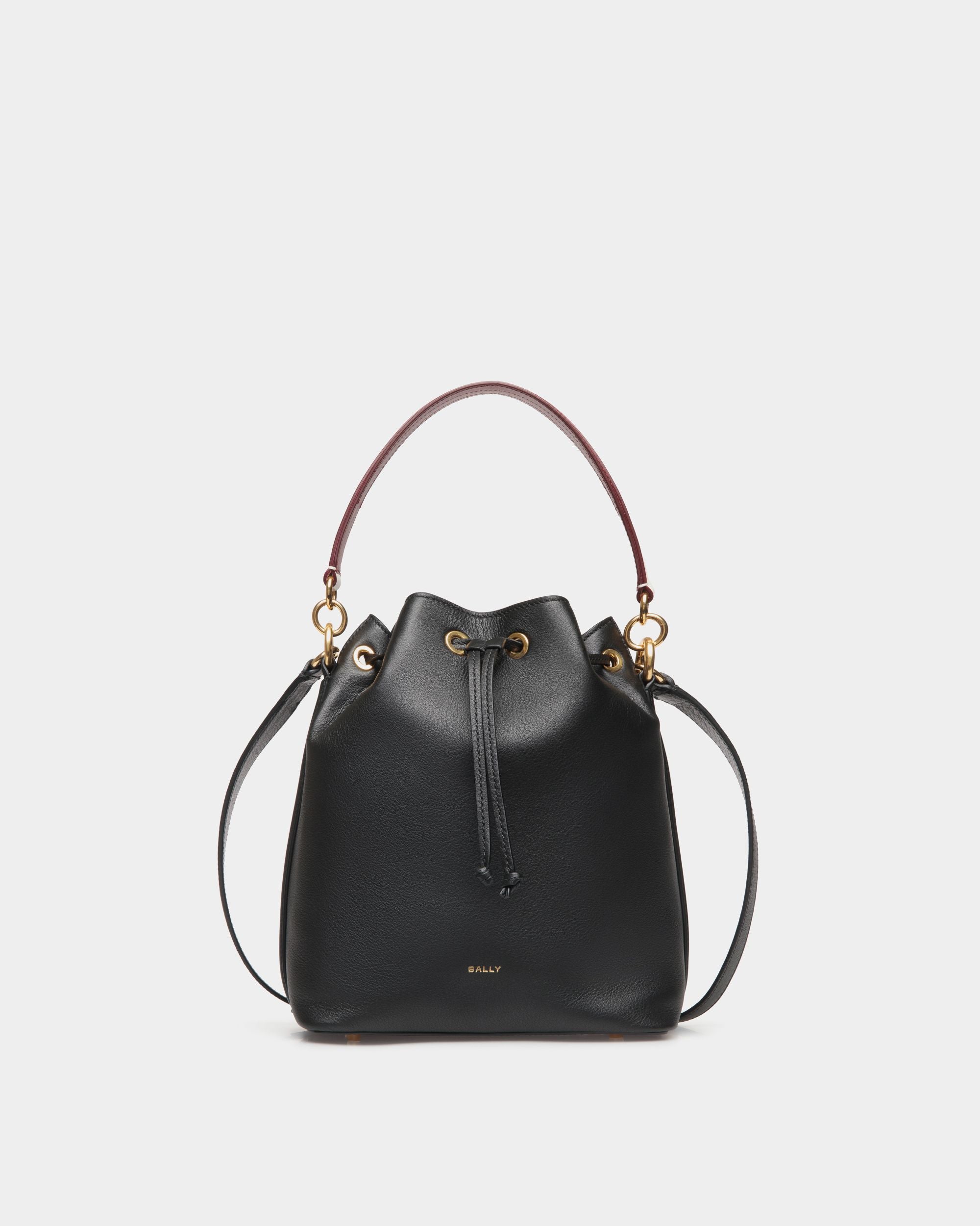 Code Bucket Bag In Black Leather - Women's - Bally - 01