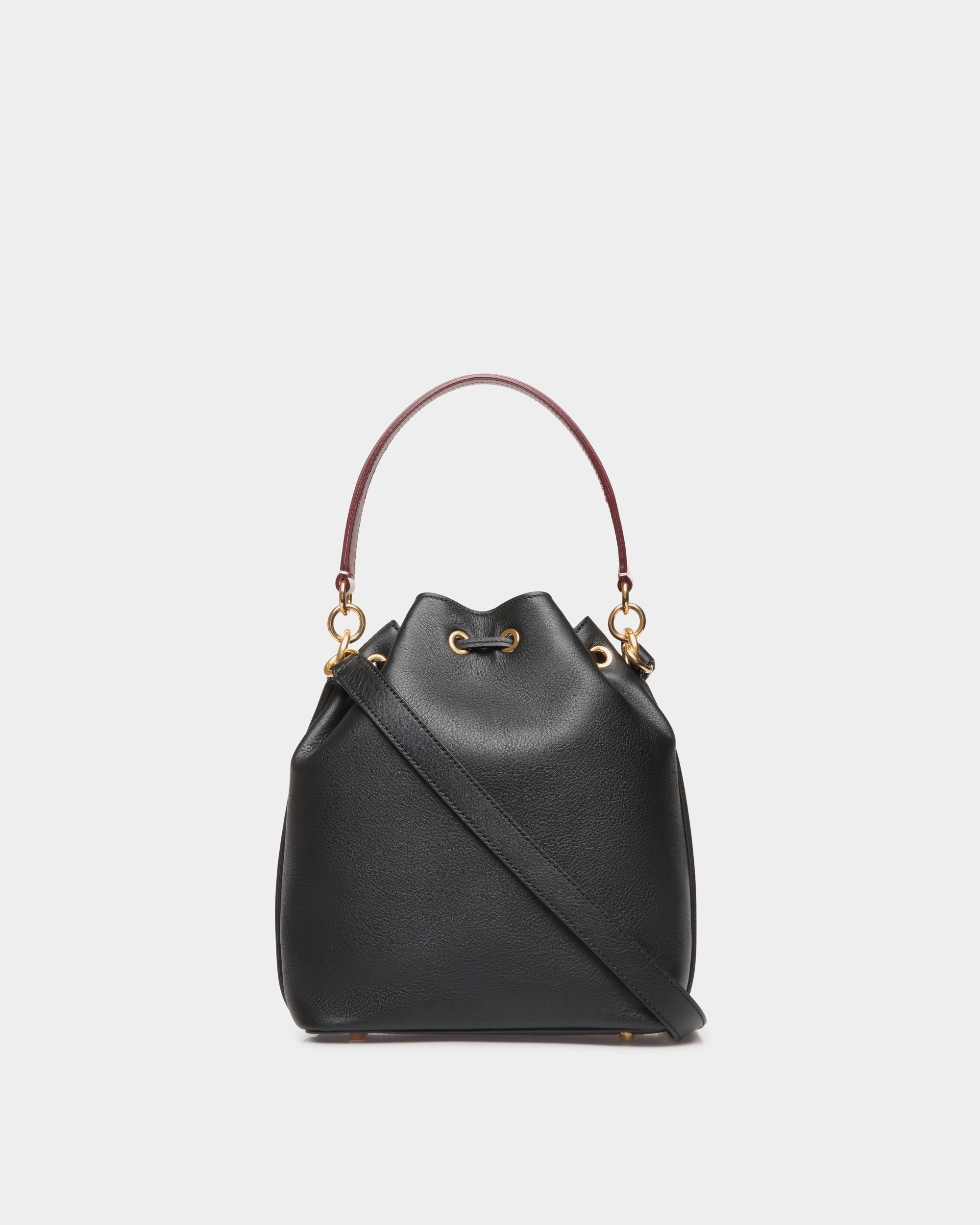 Code Bucket Bag In Black Leather - Women's - Bally - 02