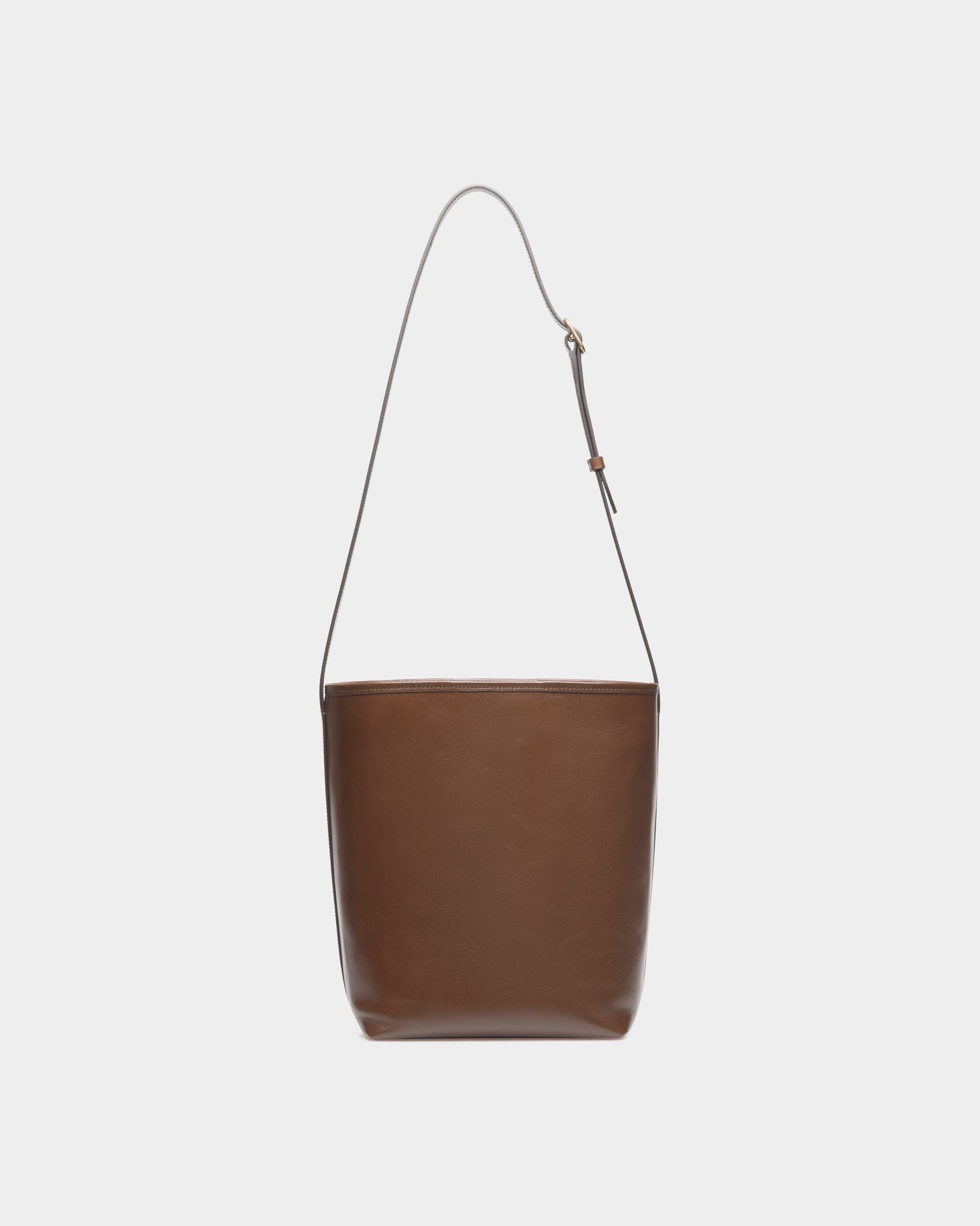 Beckett Bucket Bag in Marron Glacé Leather - Women's - Bally - 03