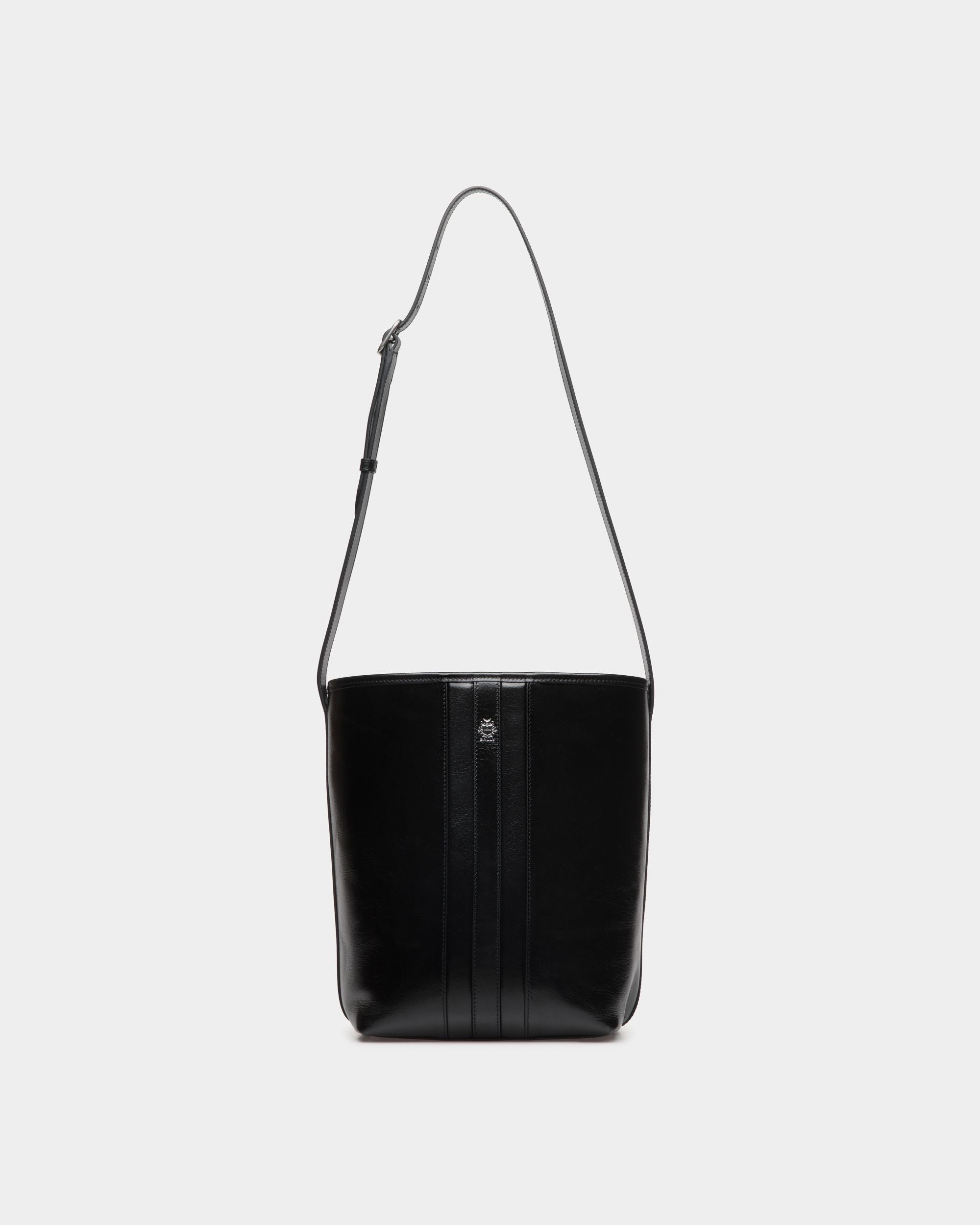 Beckett Bucket Bag in Black Leather - Women's - Bally - 01