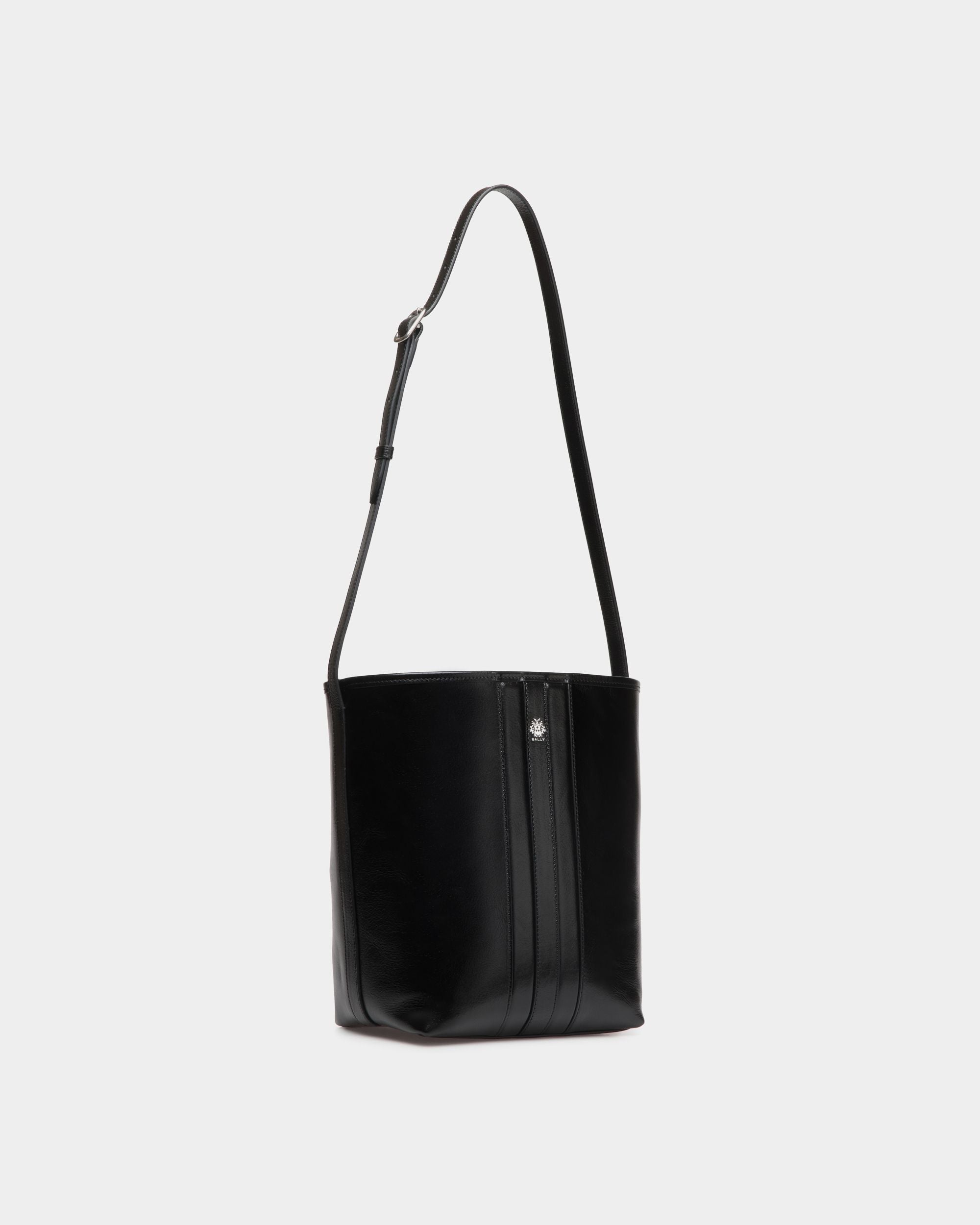 Beckett Bucket Bag in Black Leather - Women's - Bally - 04