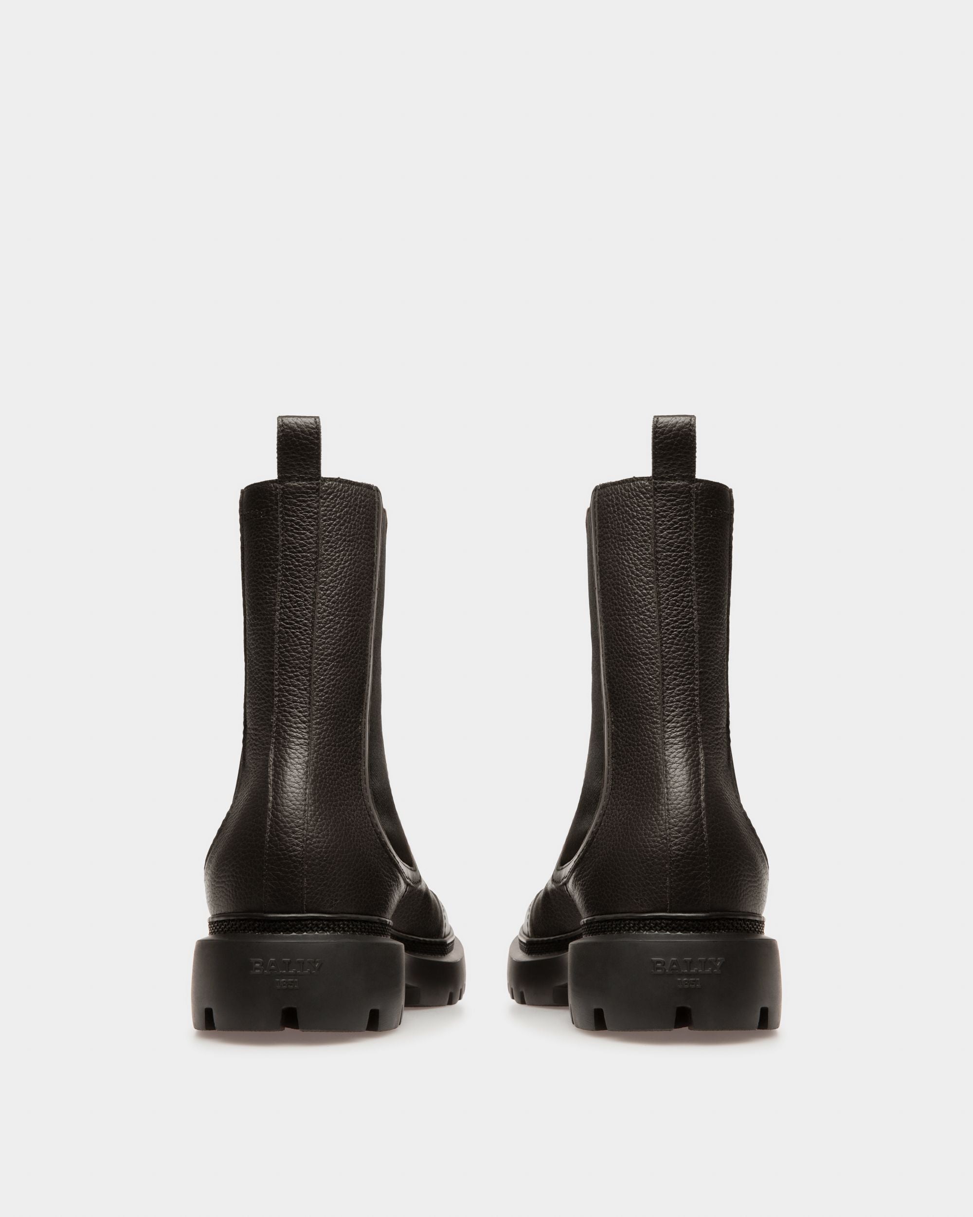 Ginny Flat Stiefel Aus Schwarzem Leder - Damen - Bally - 04