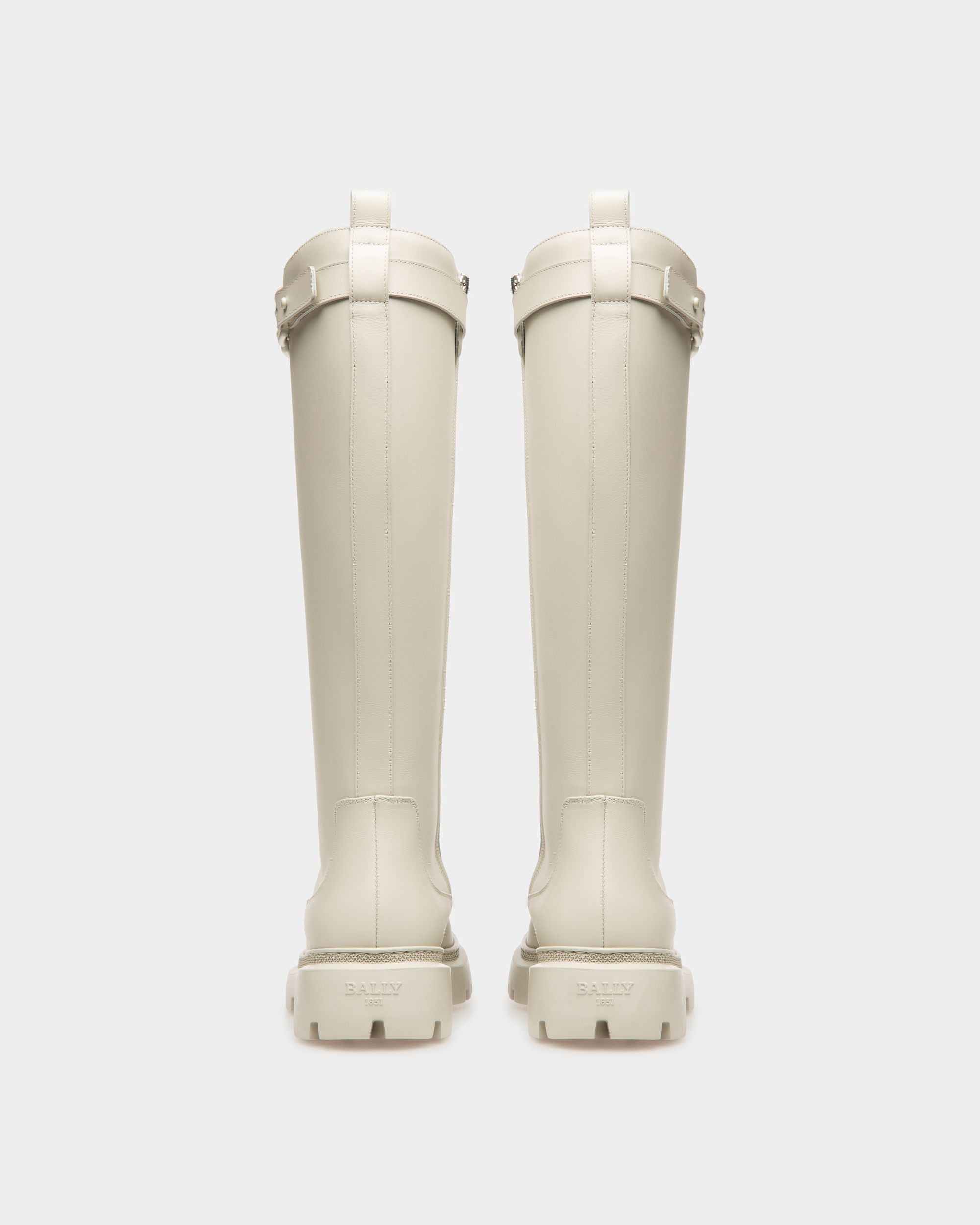 Gaila Bottes En Cuir Blanc Poensiéreux - Femme - Bally - 04