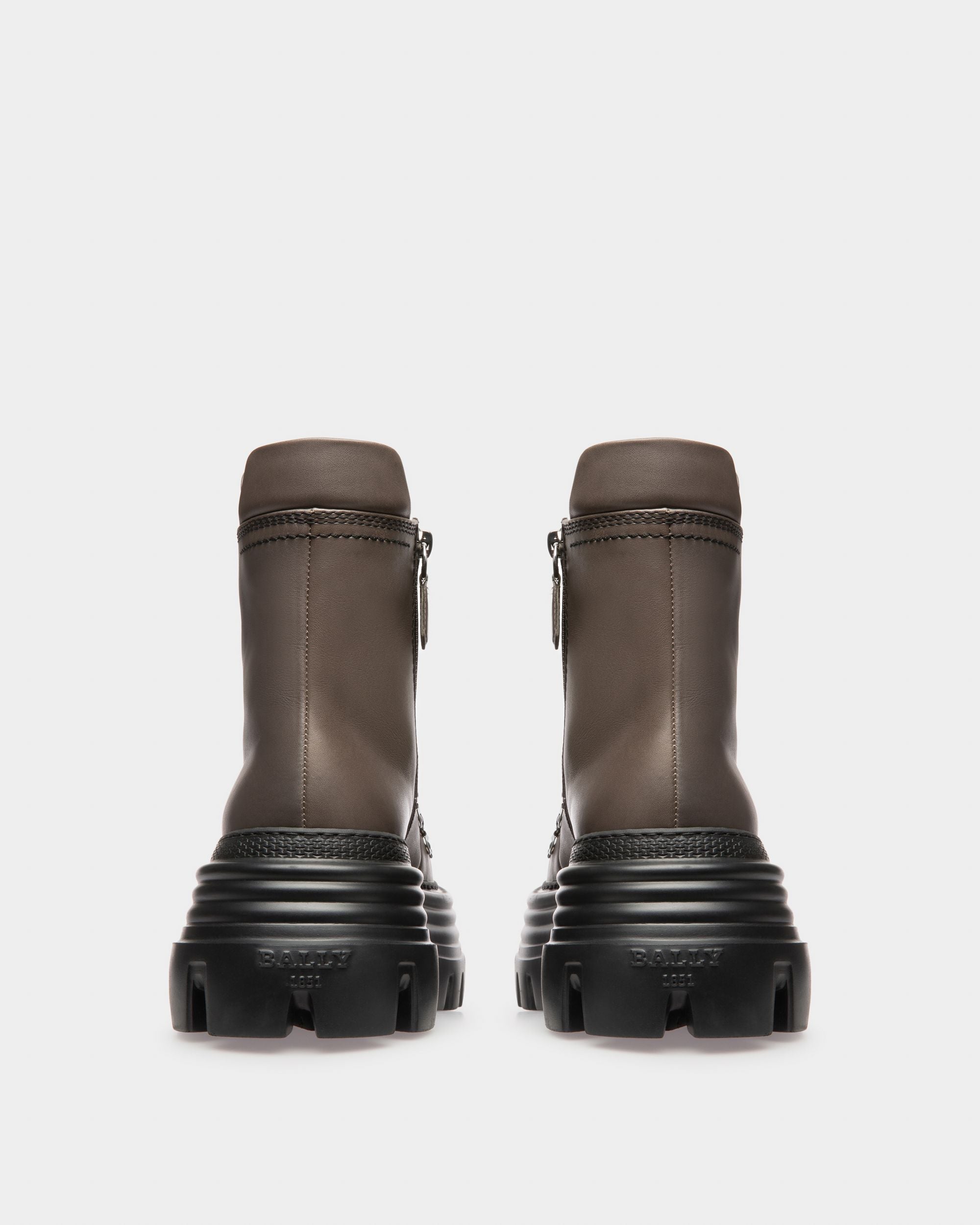 Graciella Bottines En Cuir Vert Militaire - Femme - Bally - 04