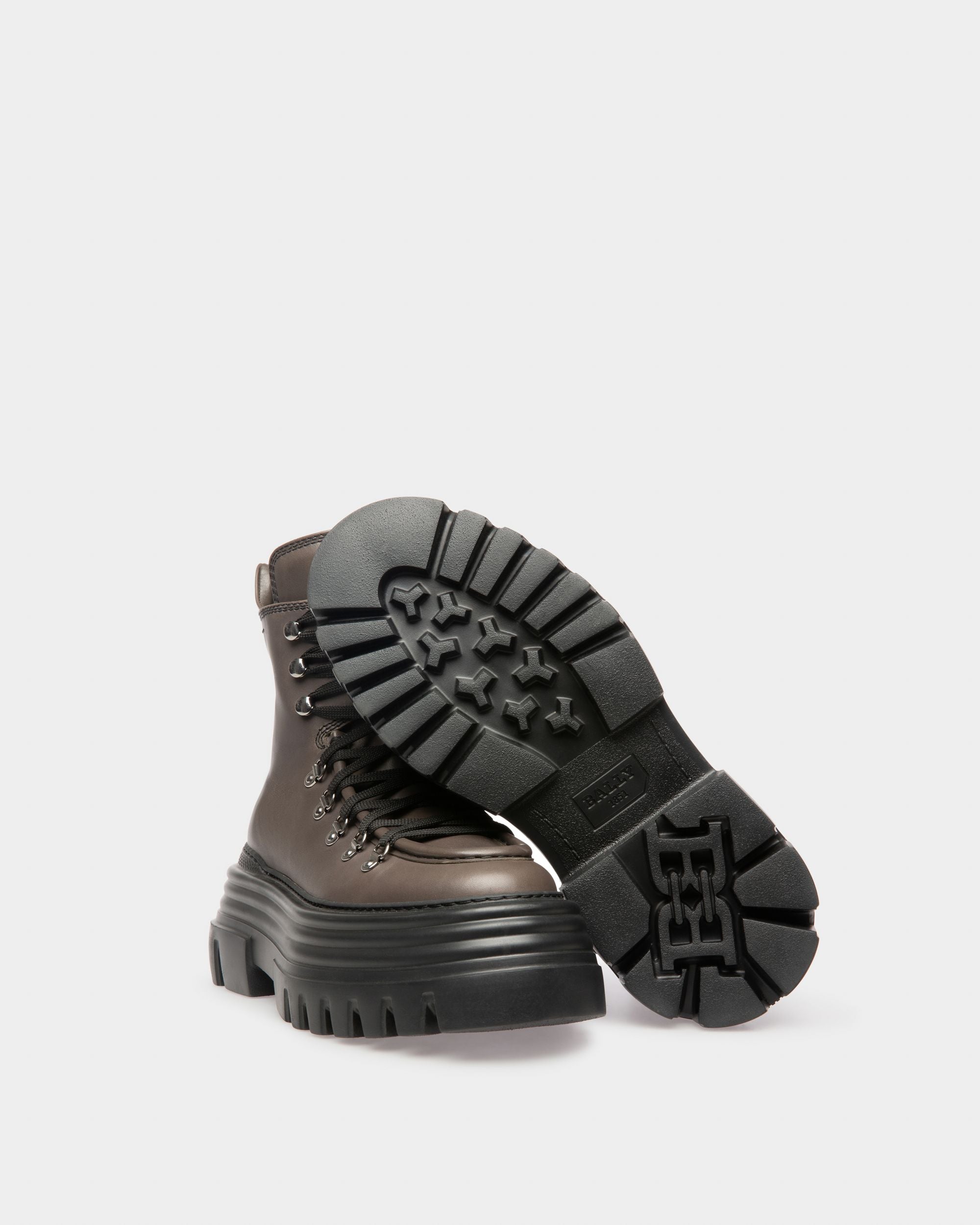 Graciella Bottines En Cuir Vert Militaire - Femme - Bally - 05