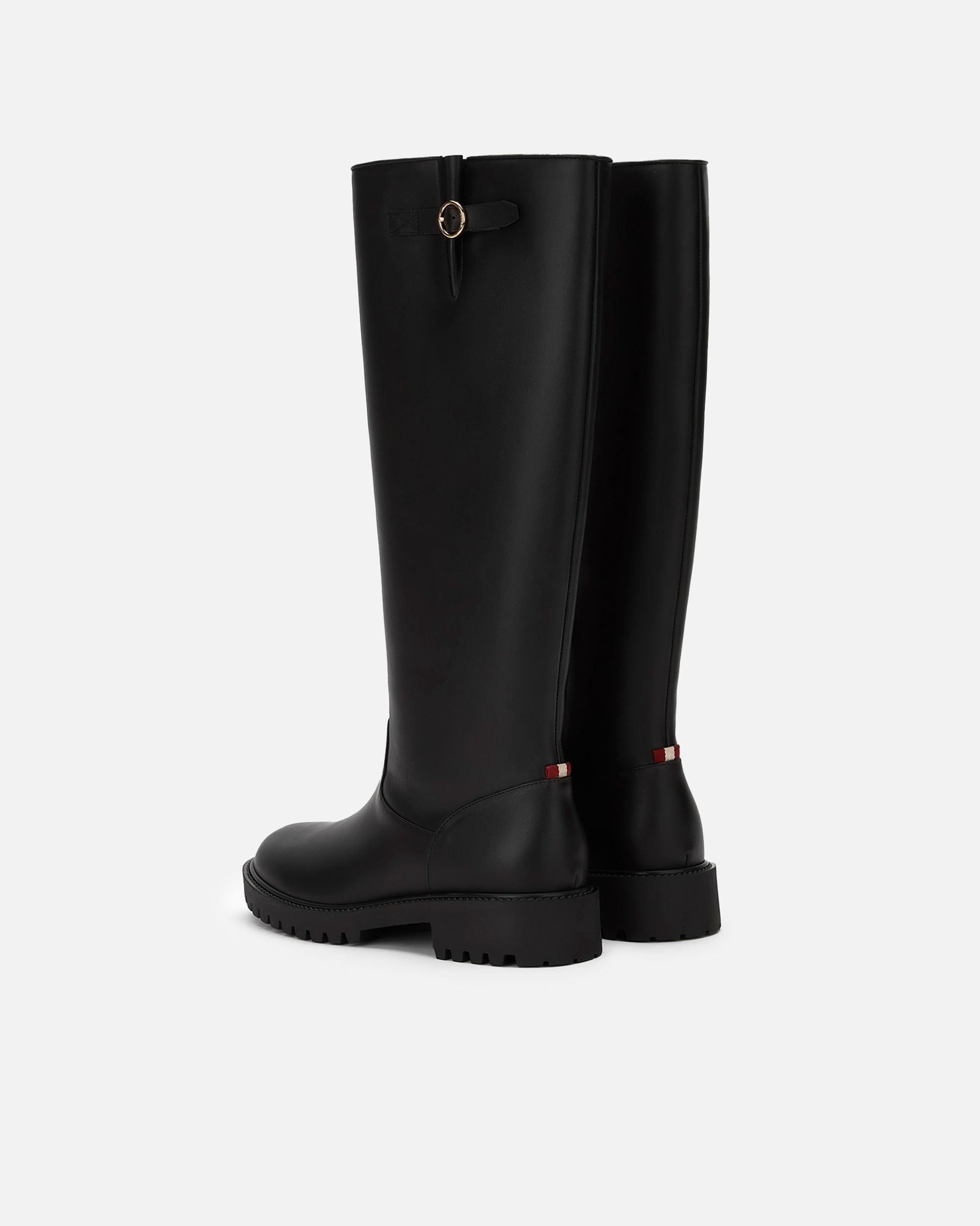 Botte Longue En Cuir Noir - Femme - Bally - 03