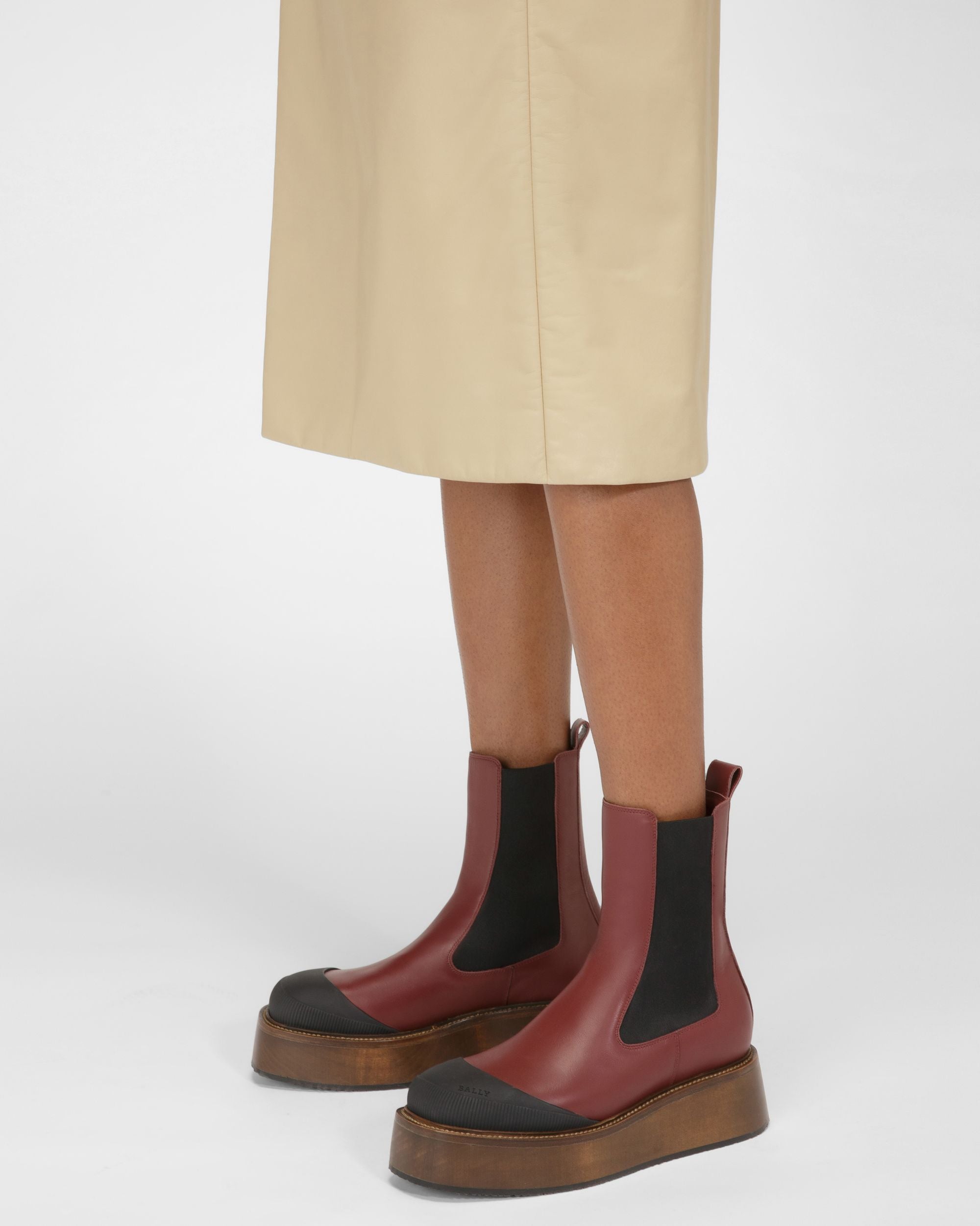 Ilene Stiefletten Aus Traditionsrotem Leder - Damen - Bally - 07