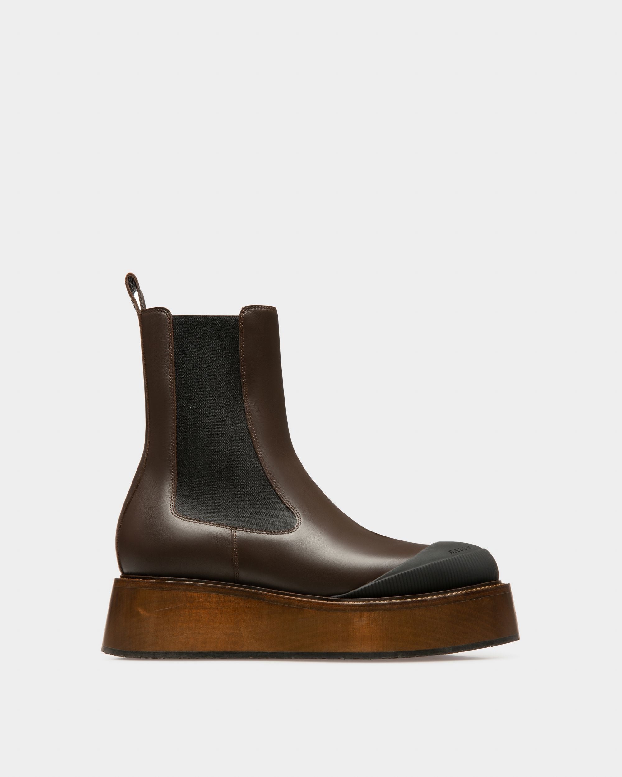 Ilene Stiefletten Aus Ebenholzbraunem Leder - Damen - Bally - 01