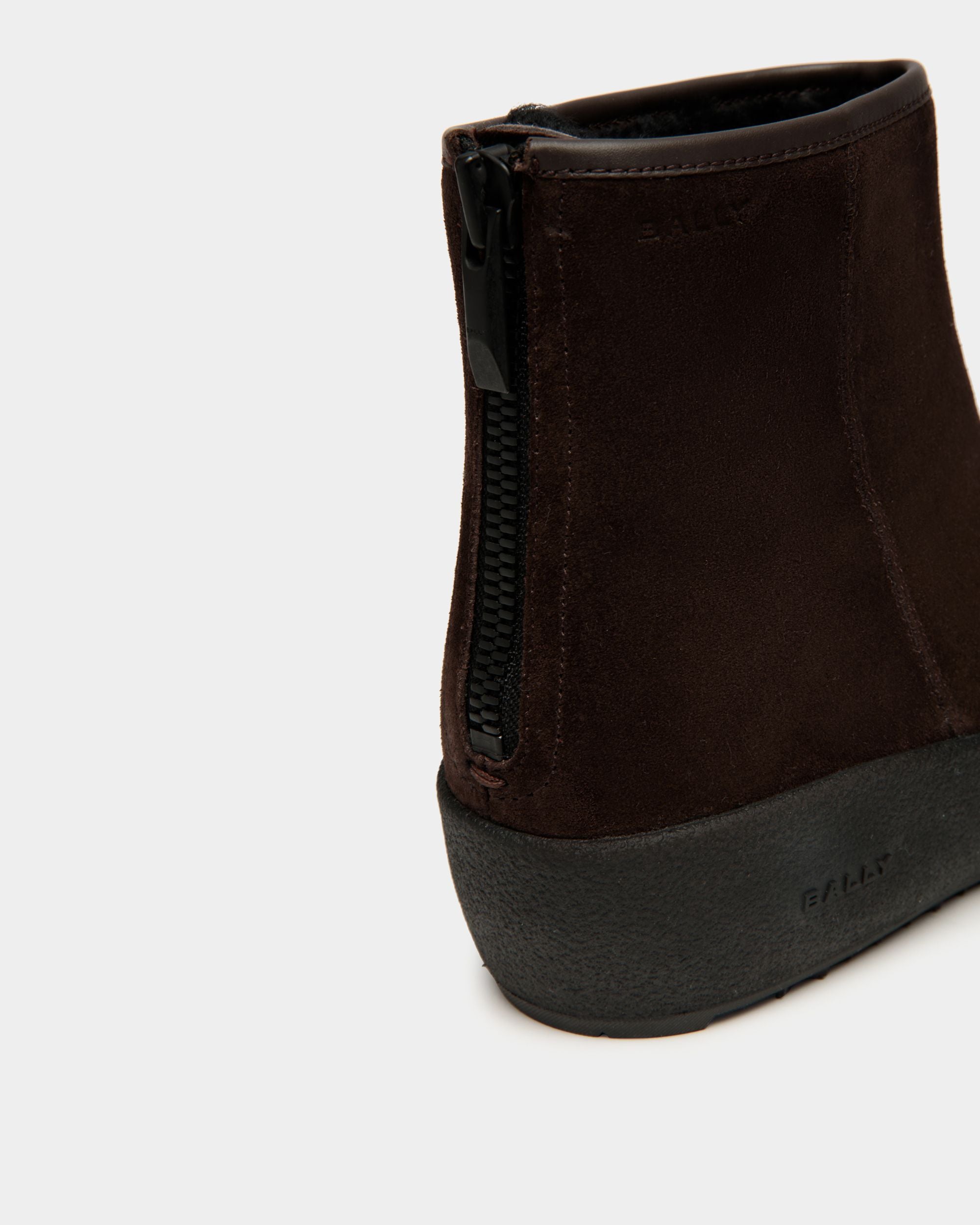 Bally Curling Bootie in Ebano Suede - Women's - Bally - 05