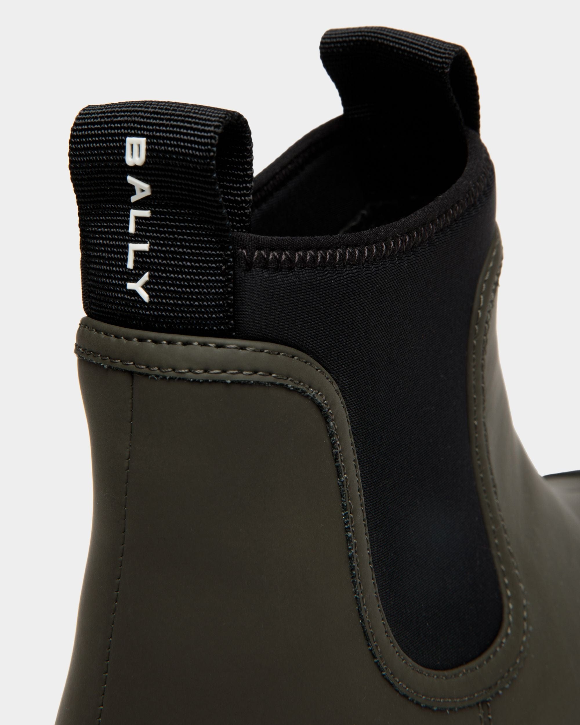 Bally Curling Stiefelette Aus Leder In Military Green Und Schwarz - Damen - Bally - 04
