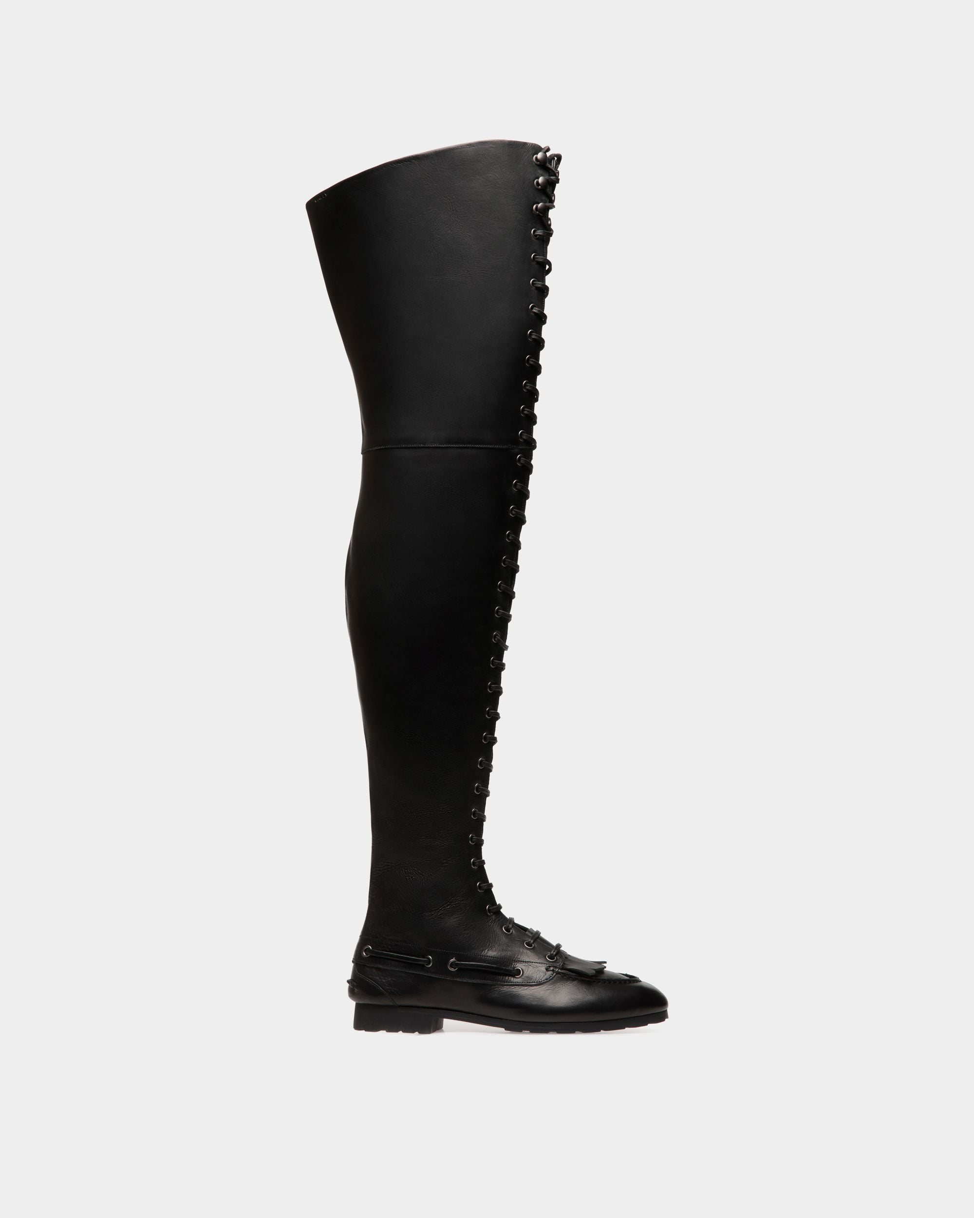 Plume Boot In Black Leather - Donna - Bally - 01