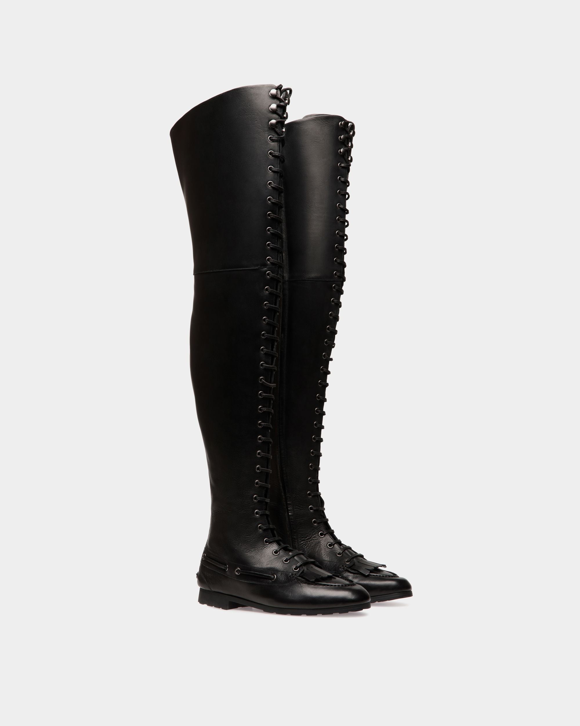 Plume Boot In Black Leather - Donna - Bally - 03