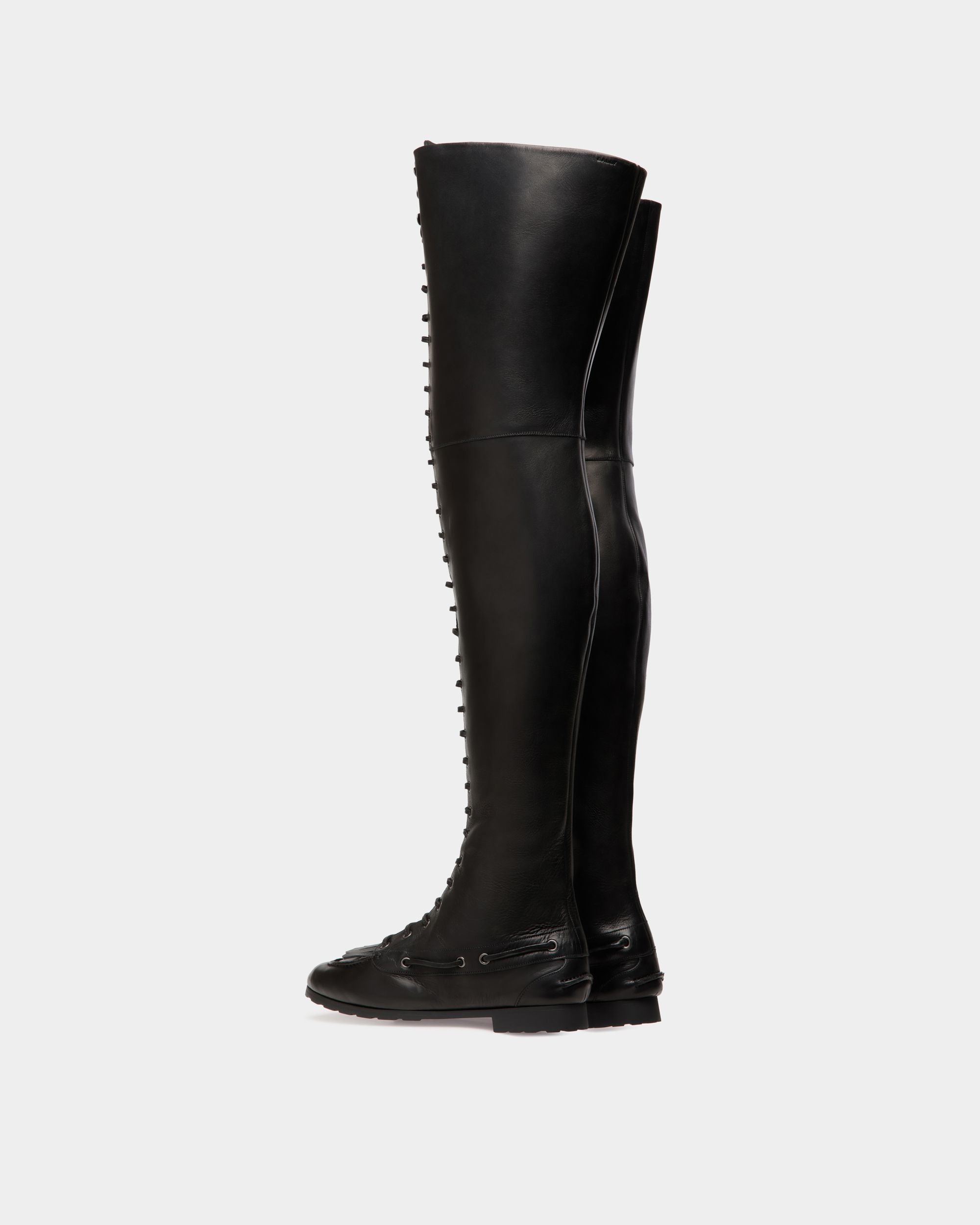 Plume Boot In Black Leather - Donna - Bally - 04