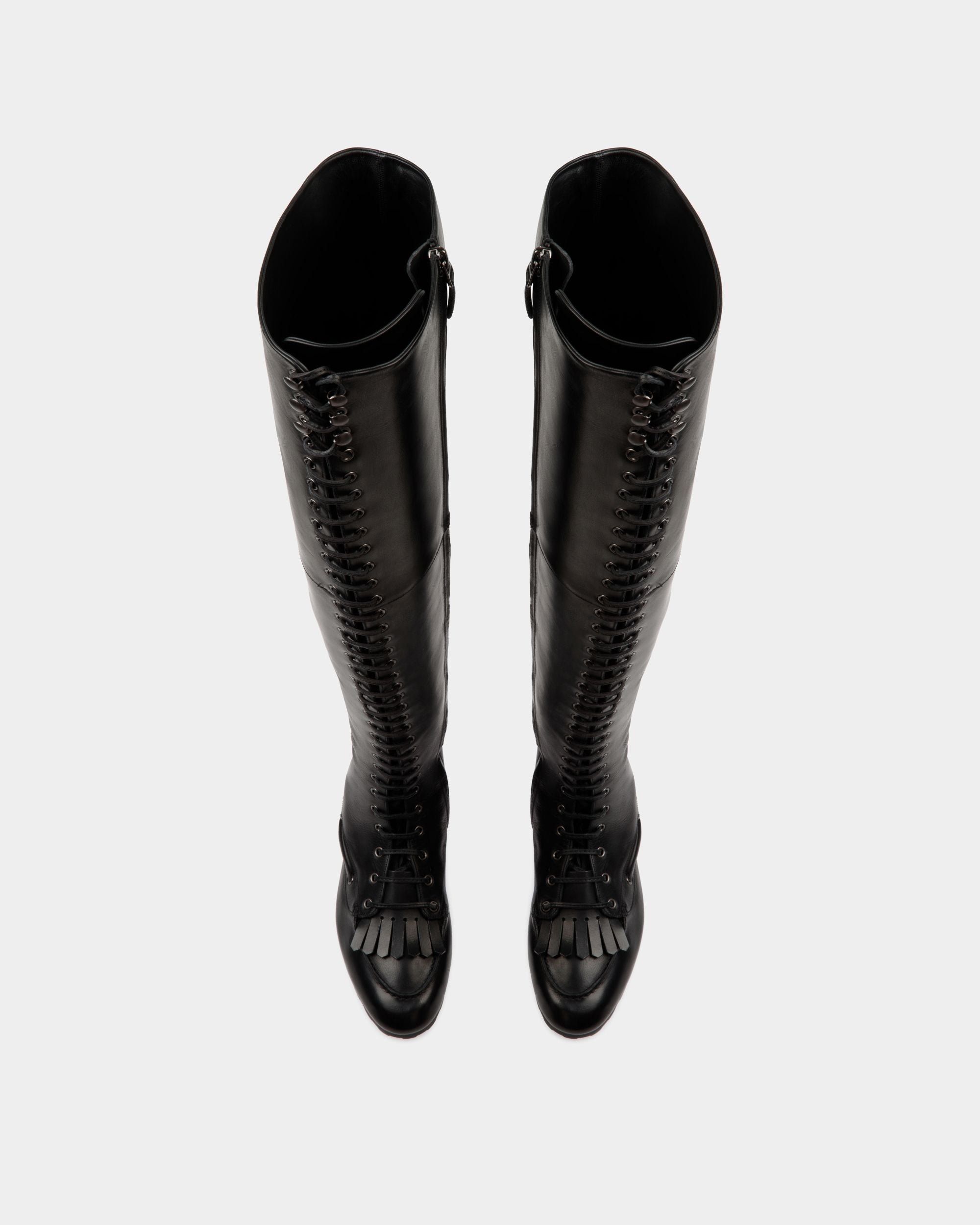 Plume Boot In Black Leather - Donna - Bally - 05