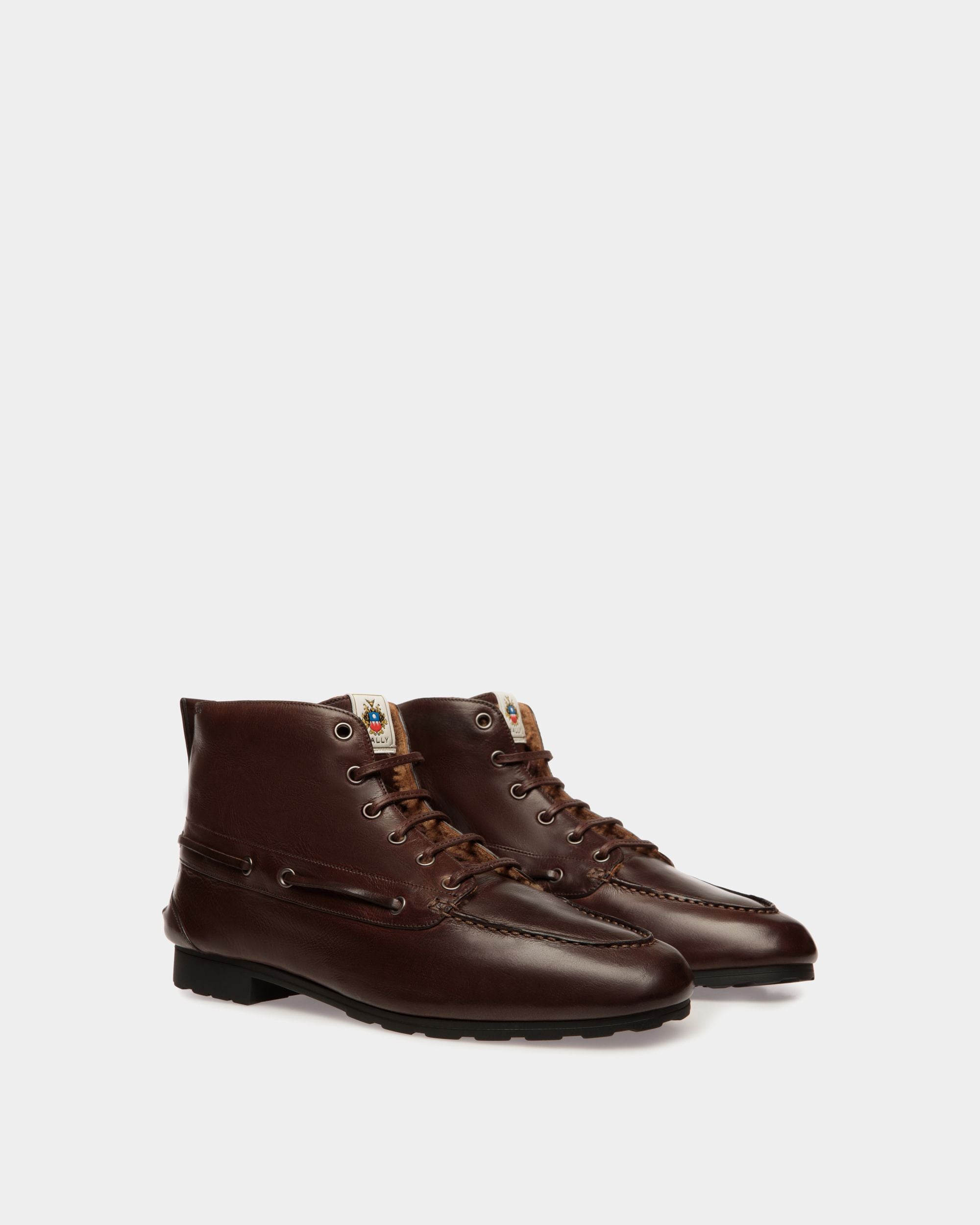Winter Capsule Stiefeletten Aus Leder In Ebenholzschwarz - Damen - Bally - 02
