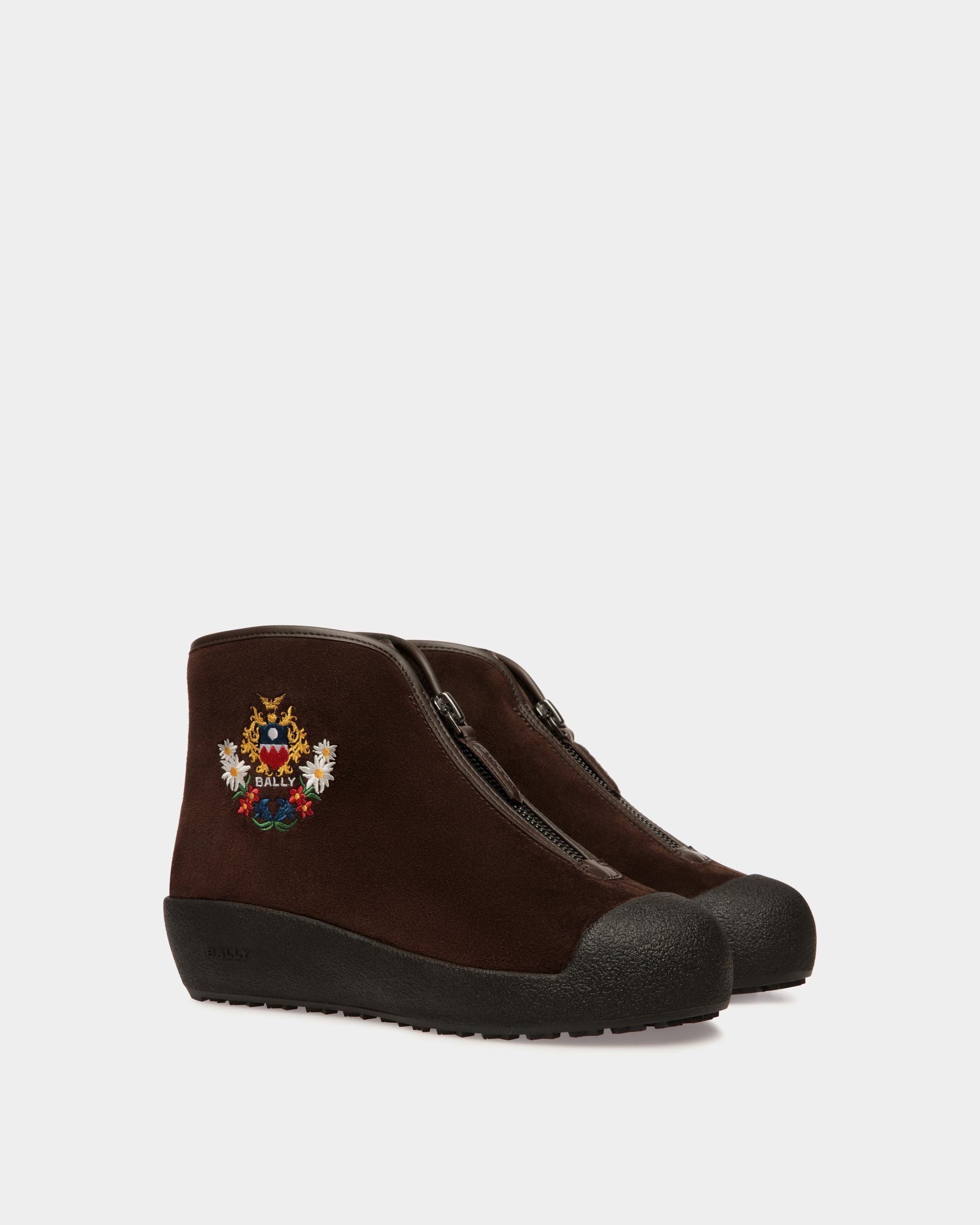 Winter Capsule Stiefeletten Aus Braunem Veloursleder - Damen - Bally - 03